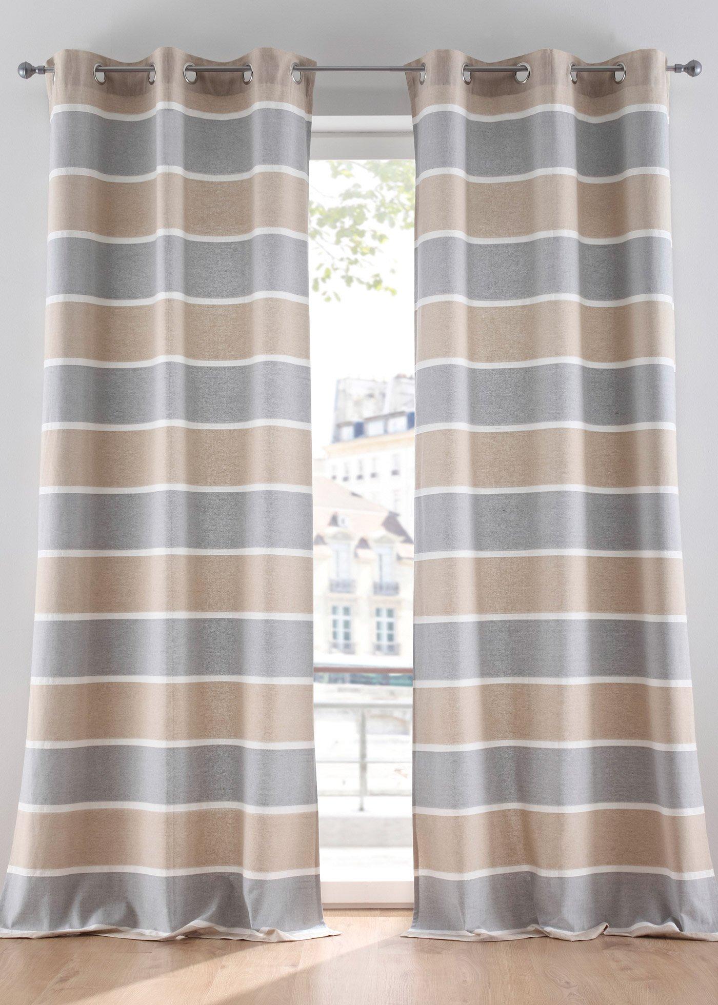 Panneau en coton bio avec rayures horizontales (1 pce.)