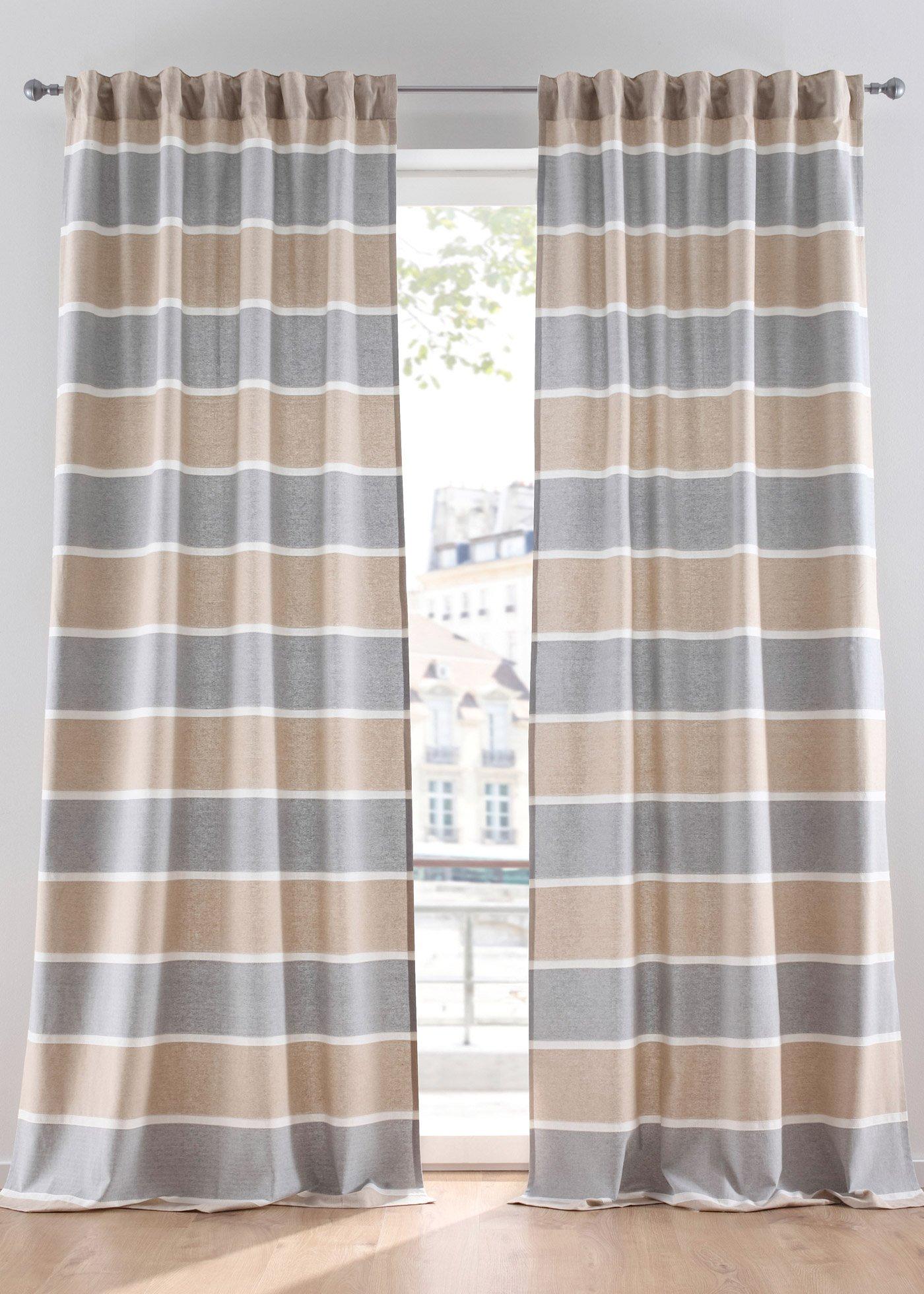 Panneau en coton bio avec rayures horizontales (1 pce.)