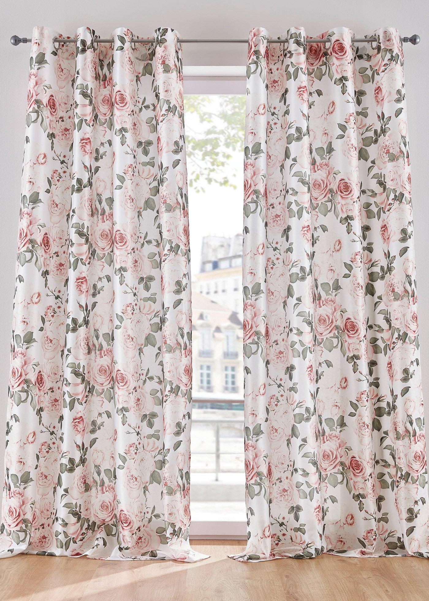 Panneau avec imprimé roses (1 pce.)