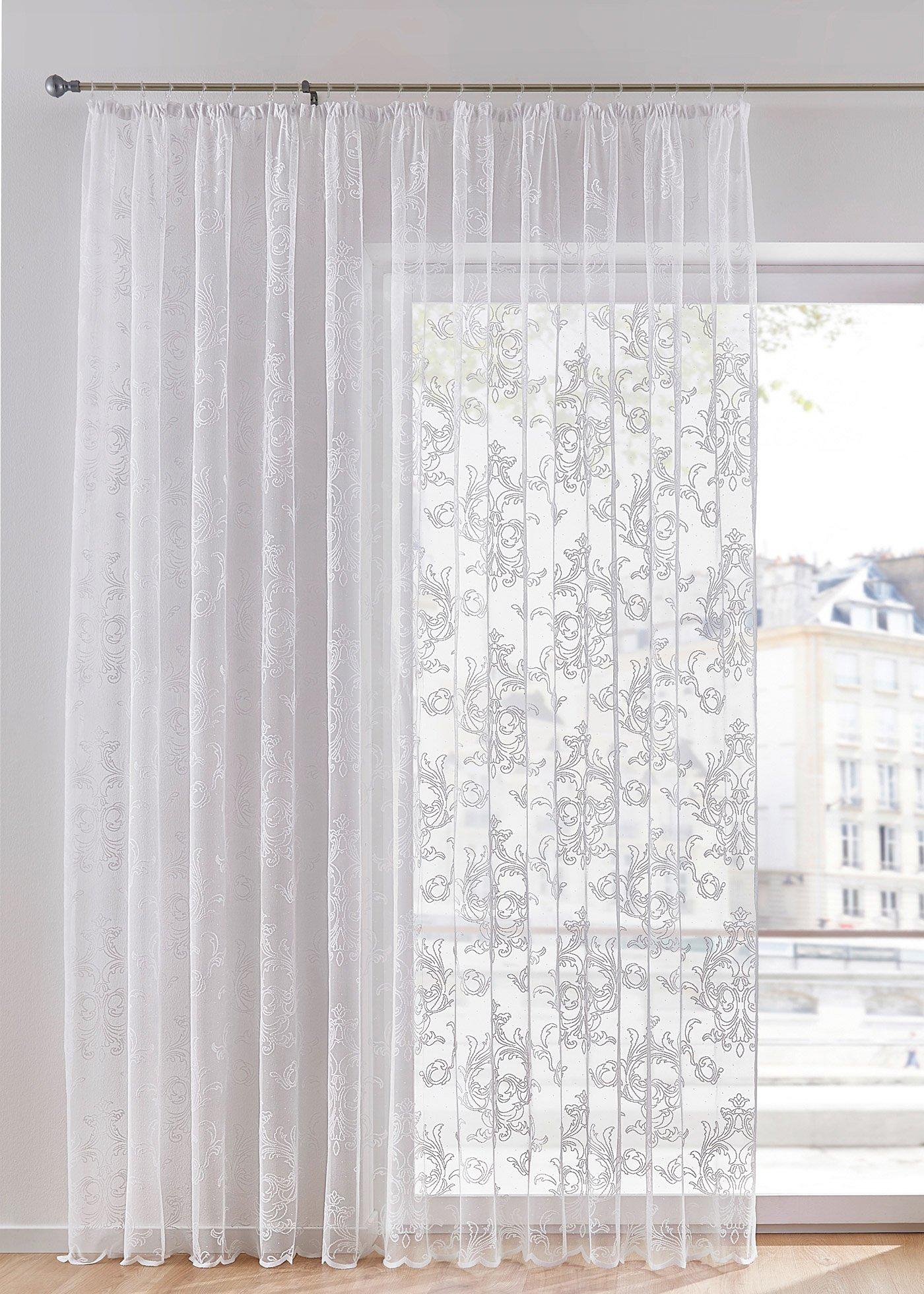 Voilage jacquard avec ornements