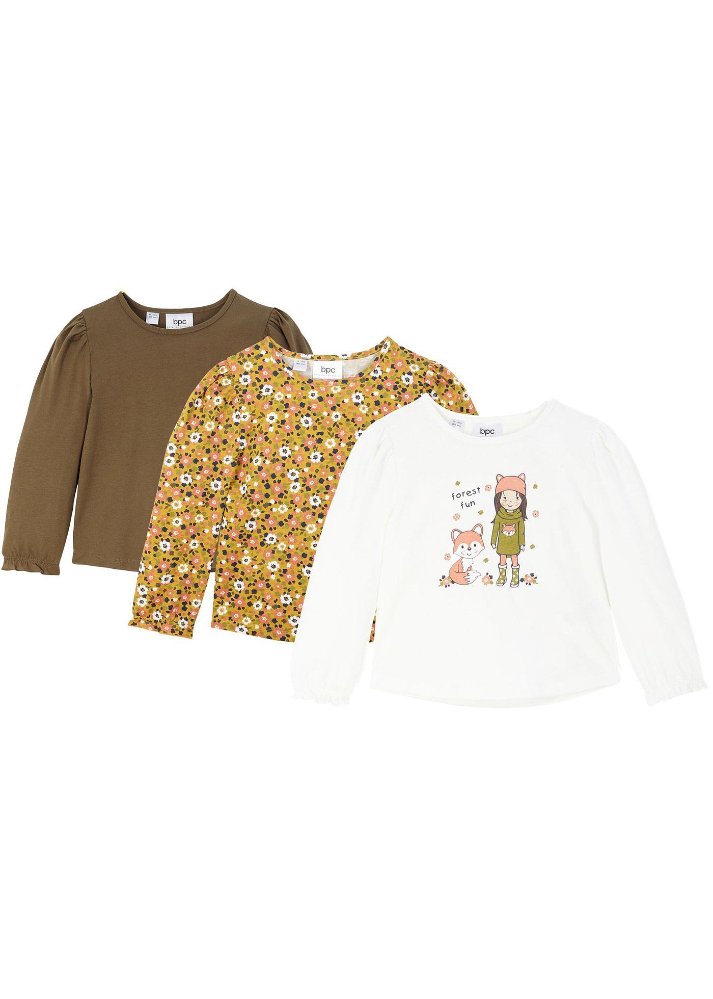 Lot de 3 T-shirts manches longues fille