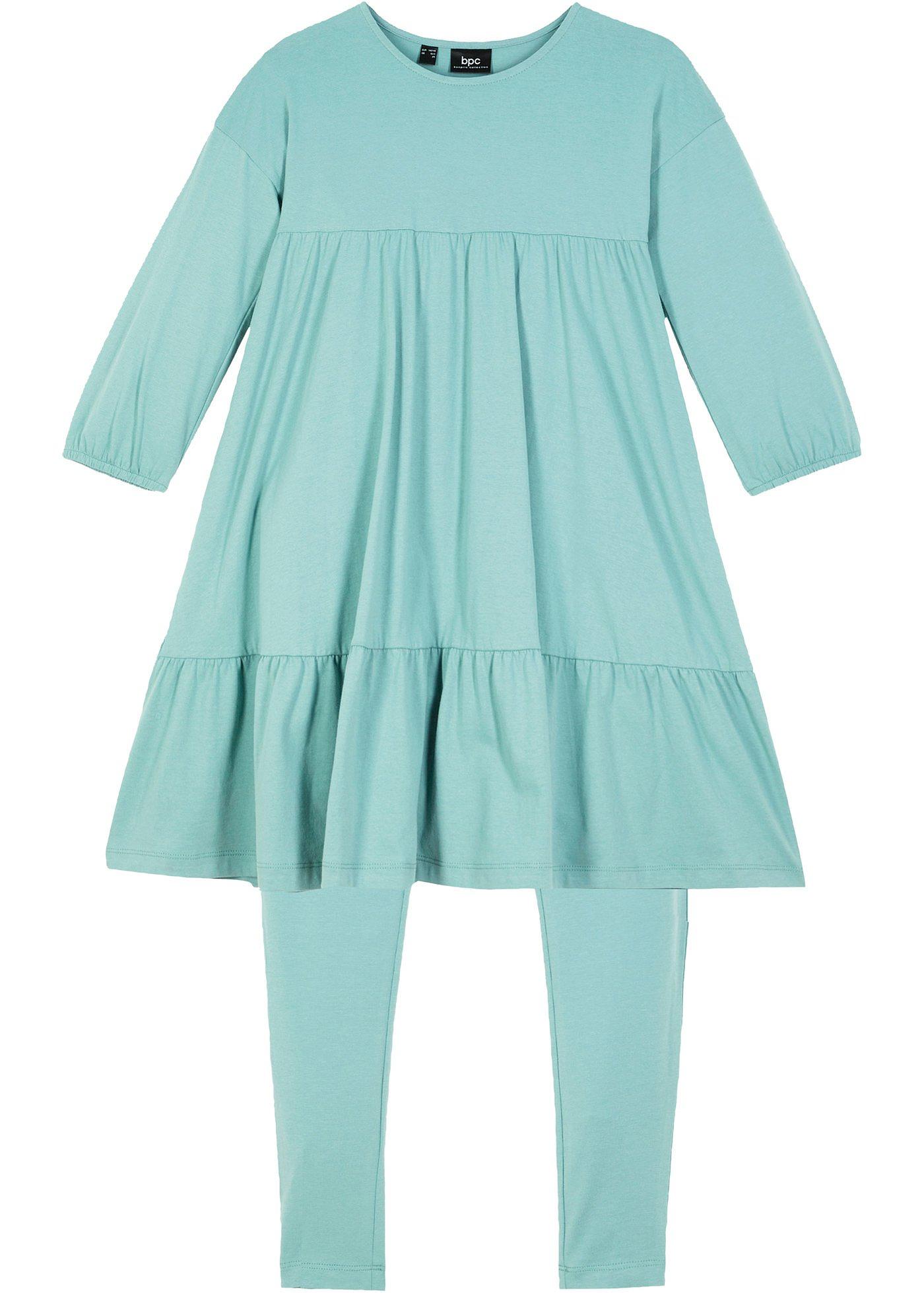 Robe fille en jersey + legging (Ens. 2 pces.)