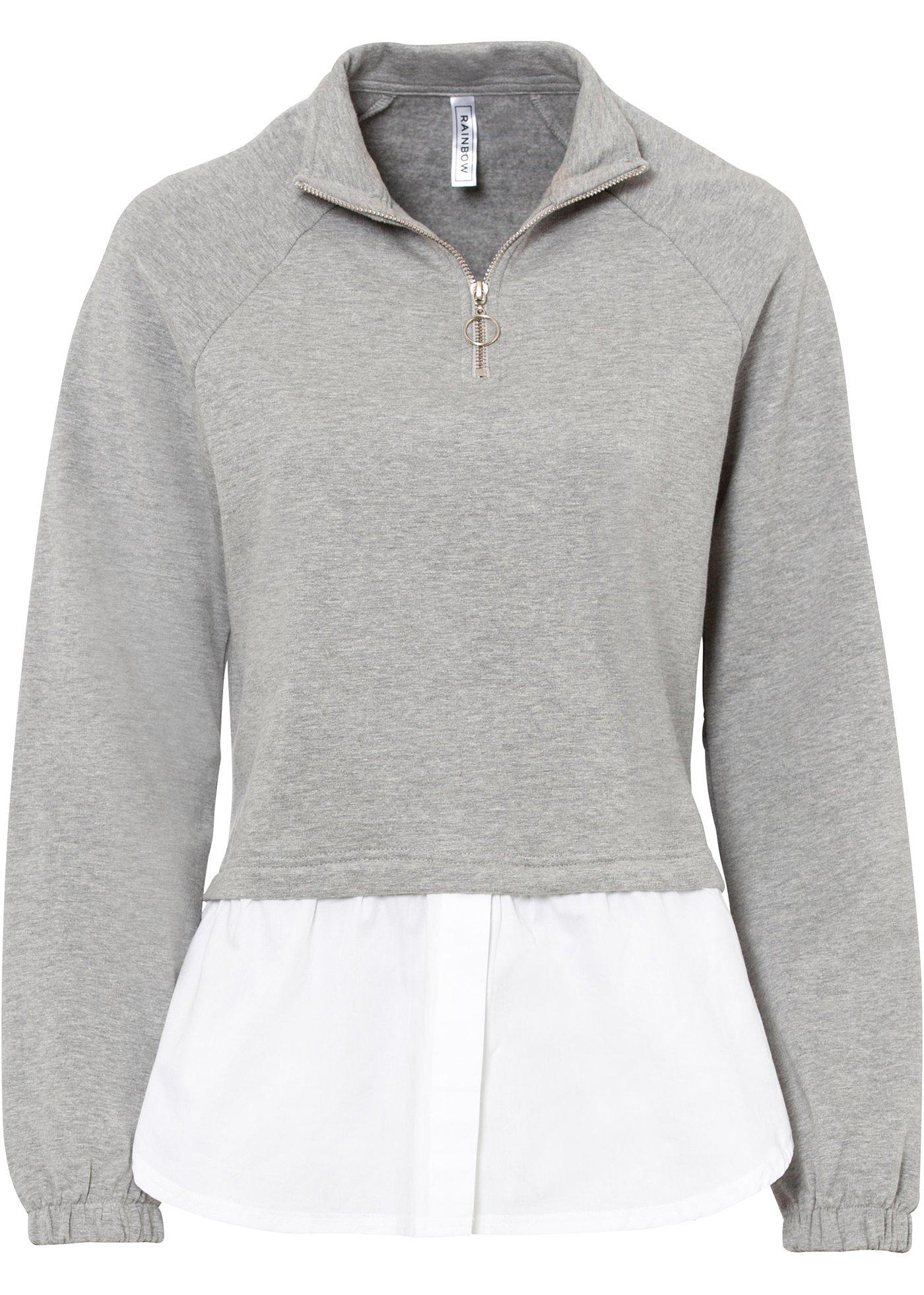 Sweat-shirt avec empiècement chemisier