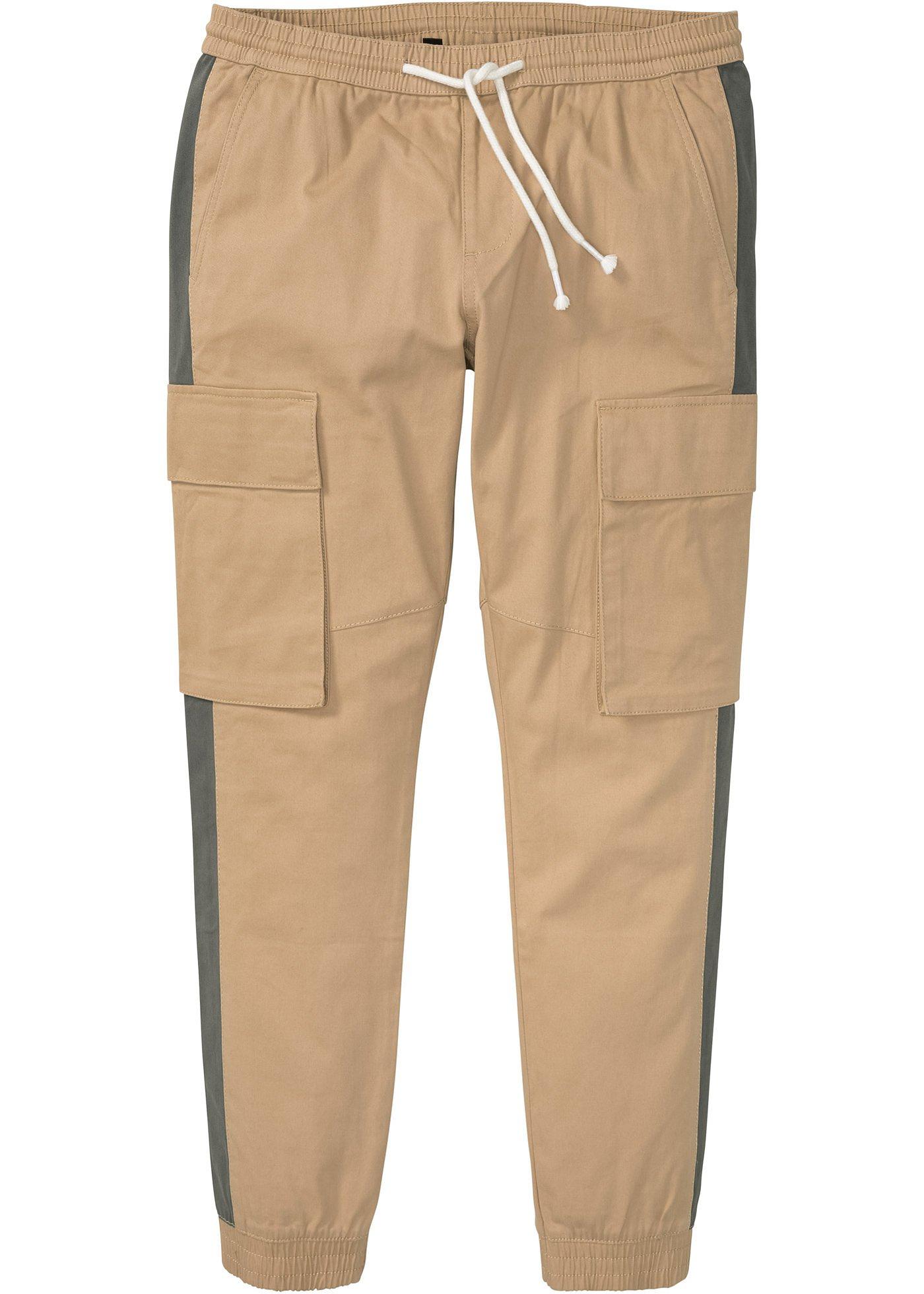 Pantalon cargo taille extensible Regular Fit, Straight