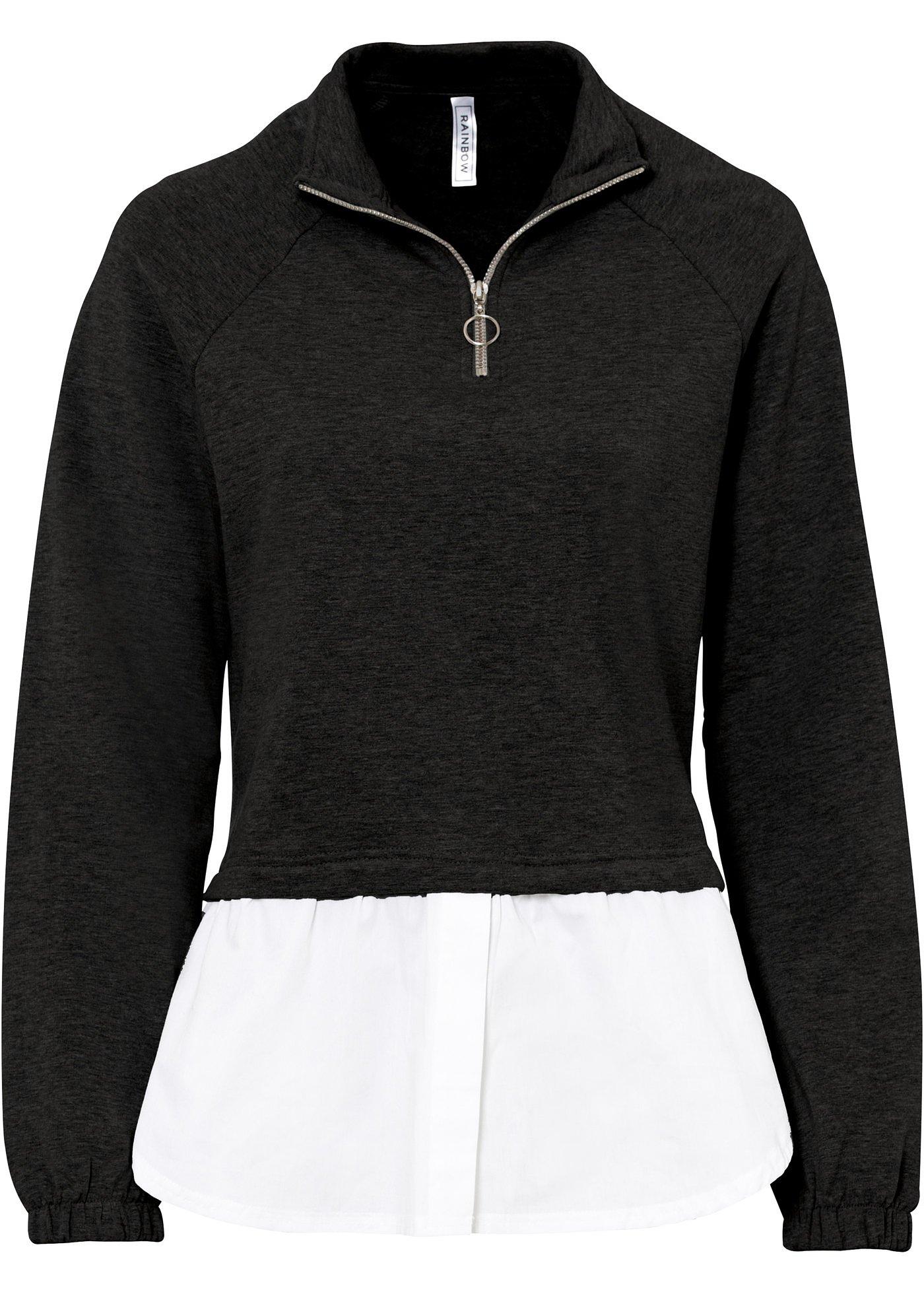 Sweat-shirt avec empiècement chemisier