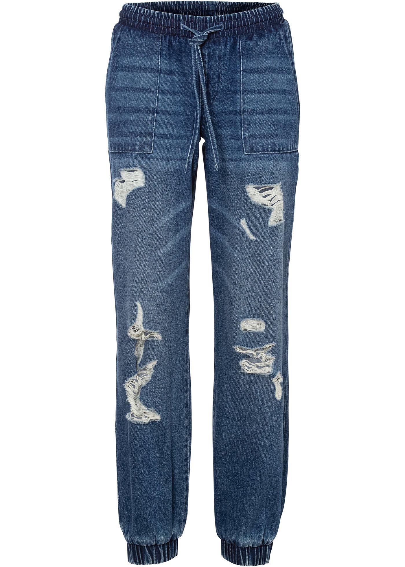 Jogg-jean avec effets destroy