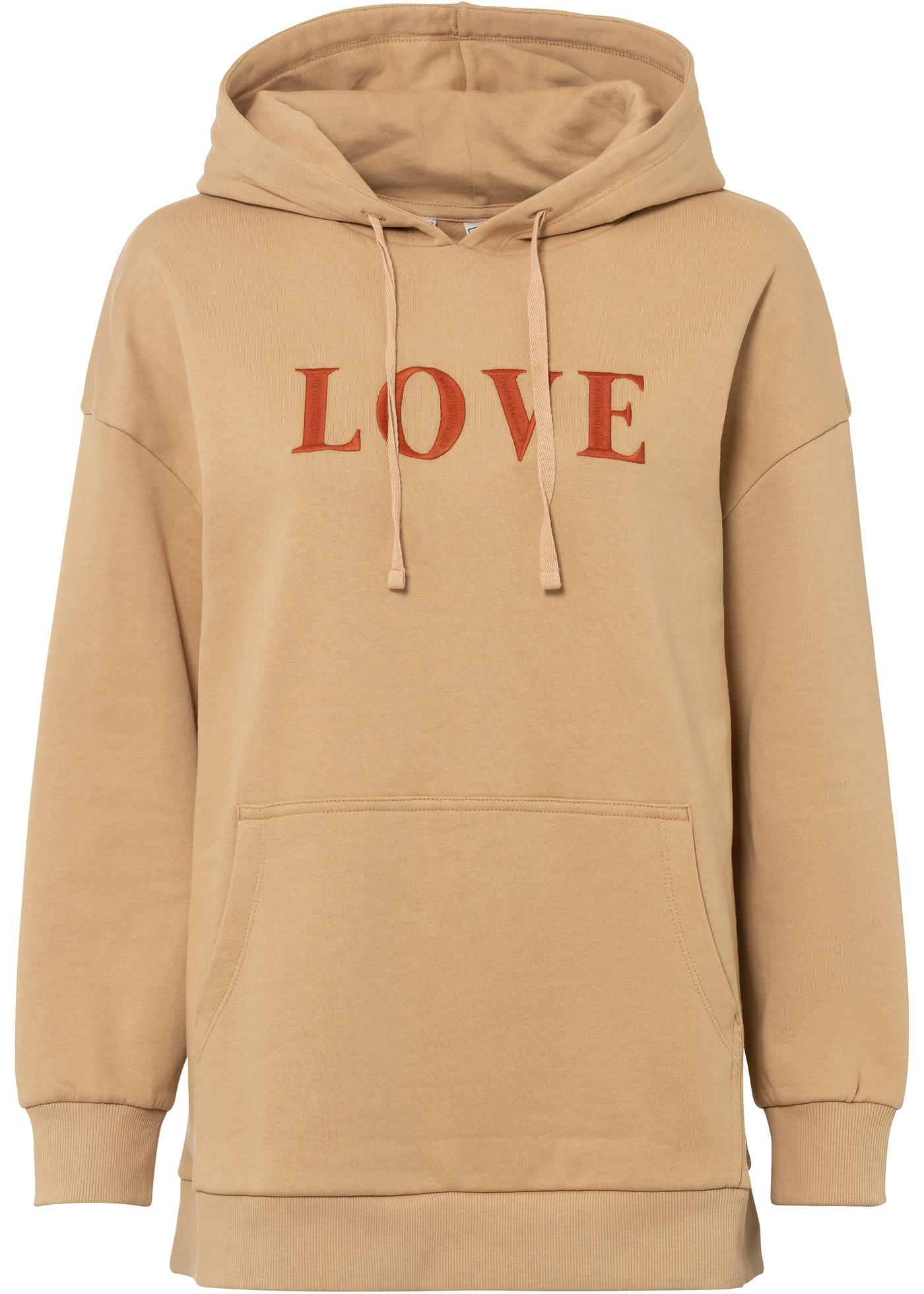 Sweat-shirt long avec broderie