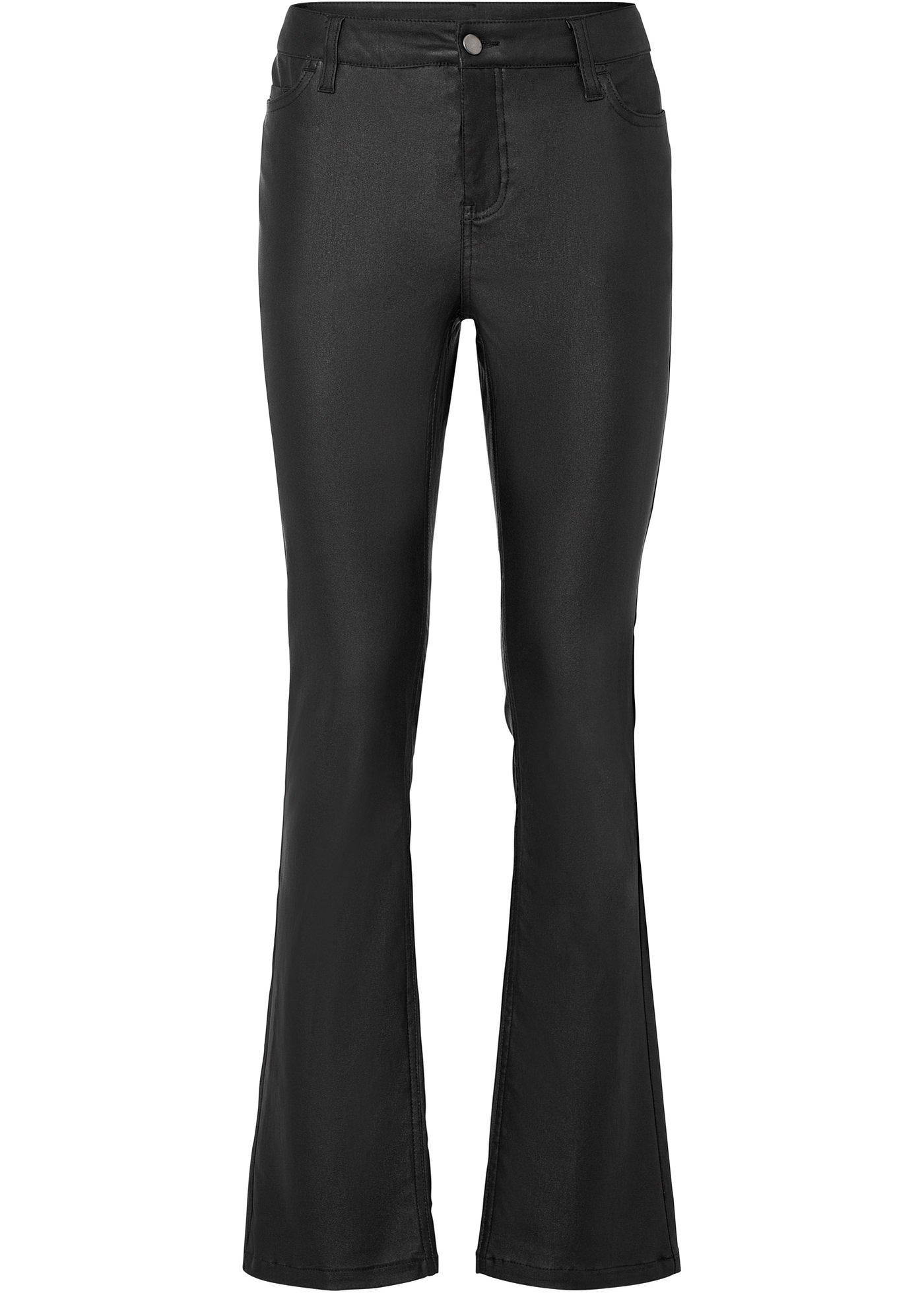 Pantalon puh-up enduit avec bas de jambes évasé