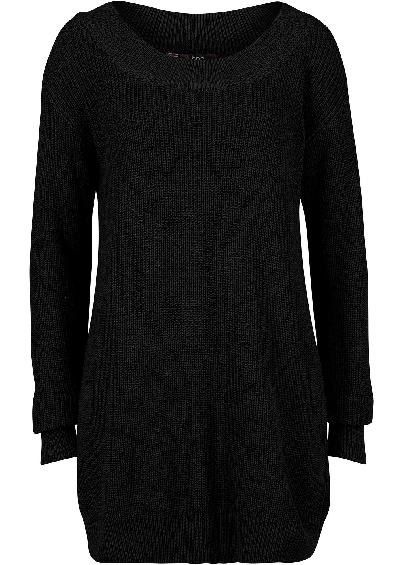 Pull en maille côtelée à encolure bateau