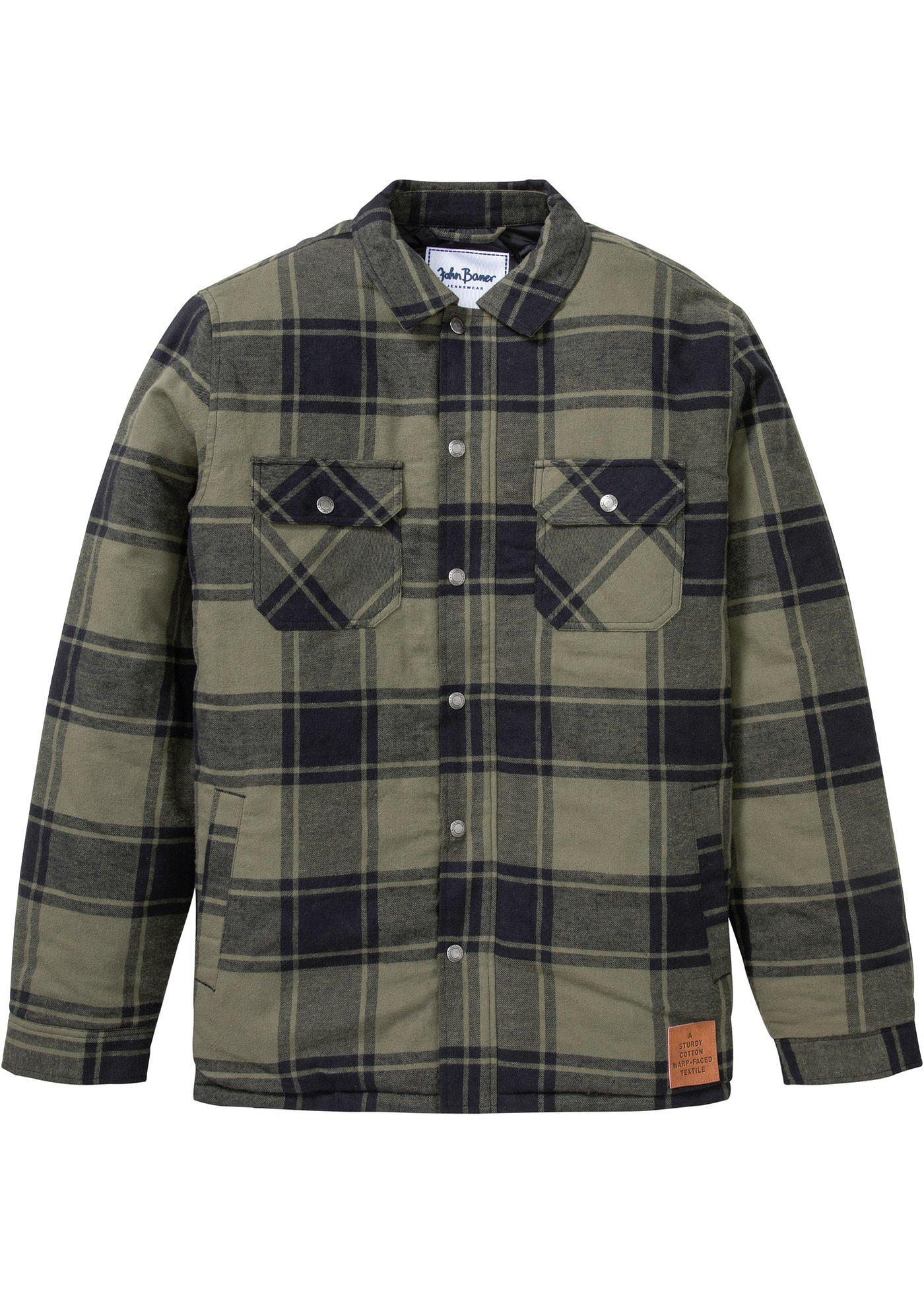 Veste-chemise en flanelle, rembourrée