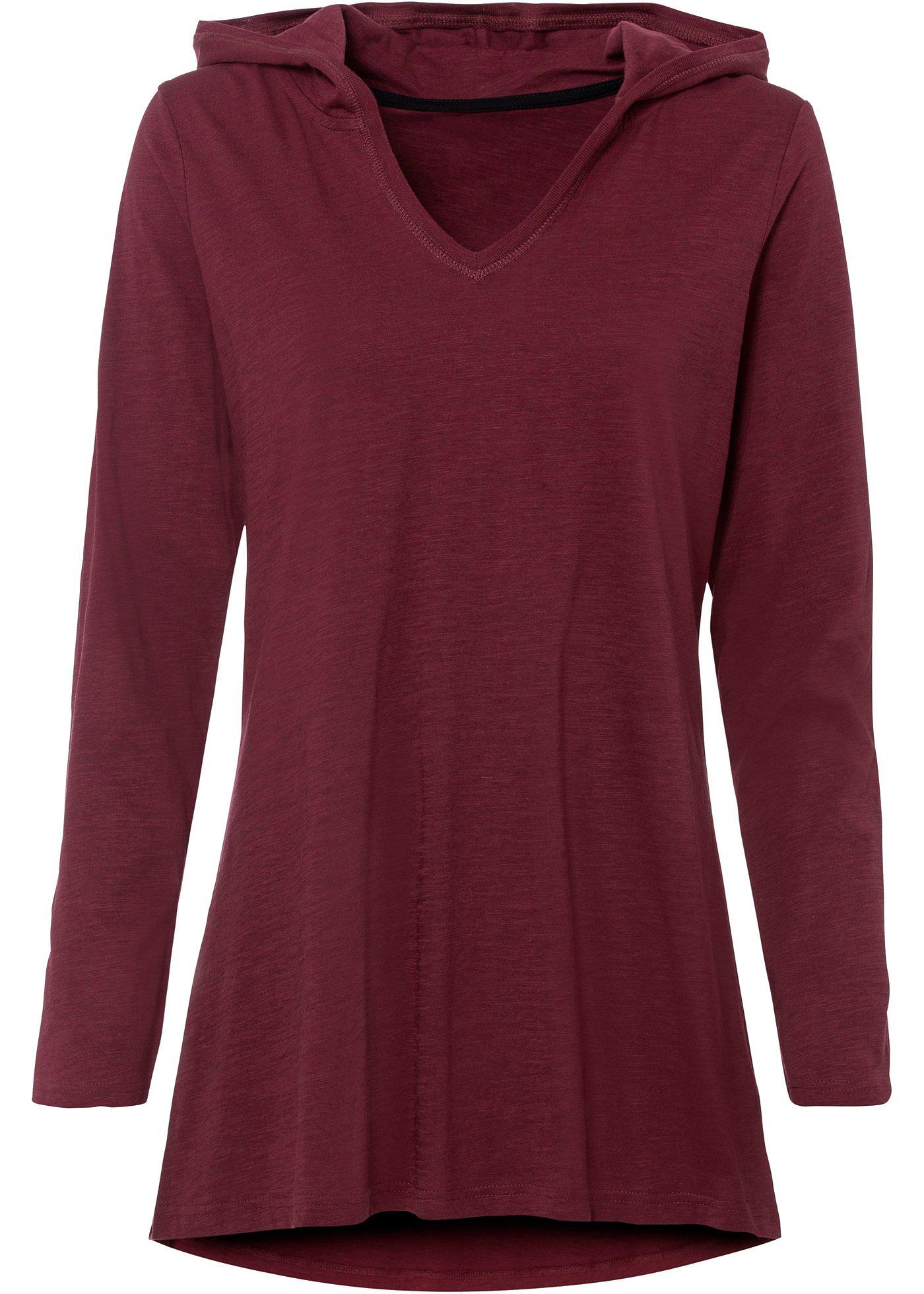 T-shirt long à capuche