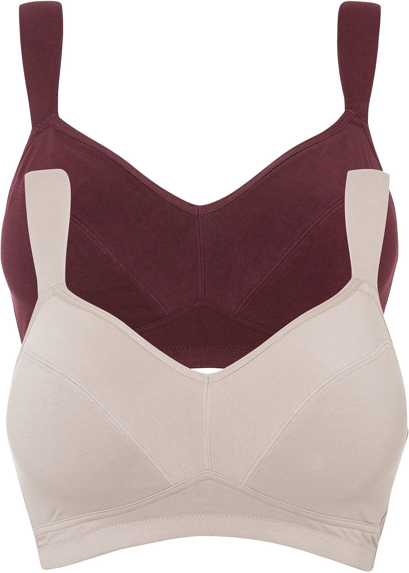Lot de 2 soutiens-gorge sans armatures avec coton bio