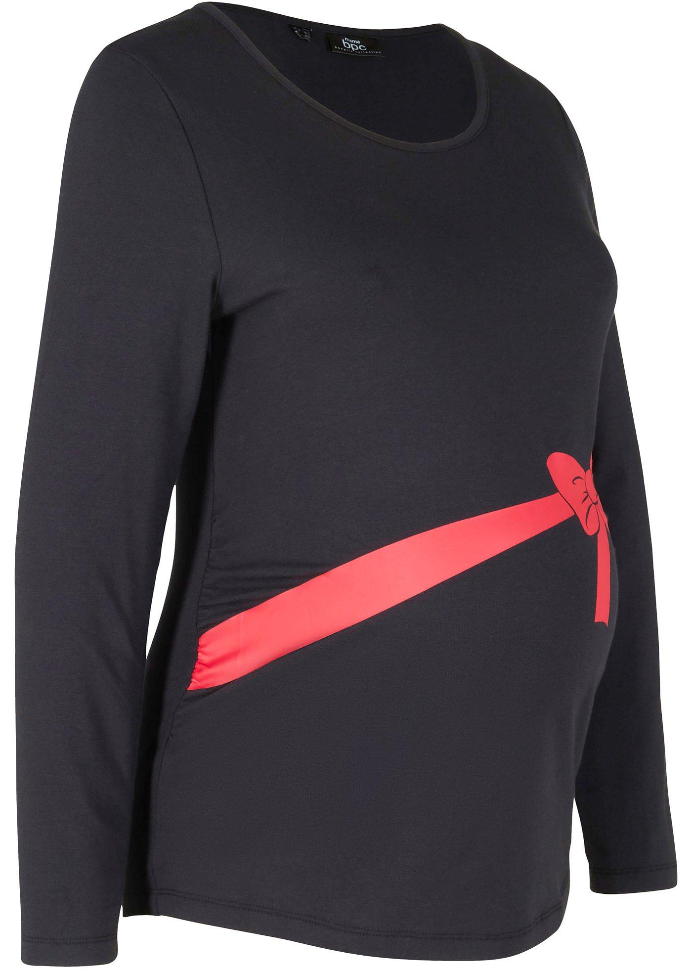 T-shirt à manches longues de grossesse en coton