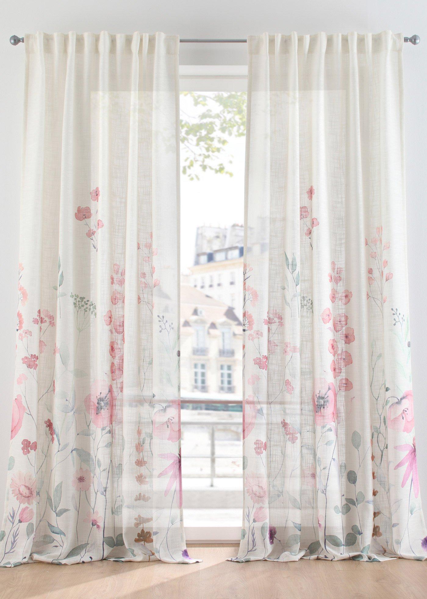 Panneau avec imprimé floral (1 pce.)