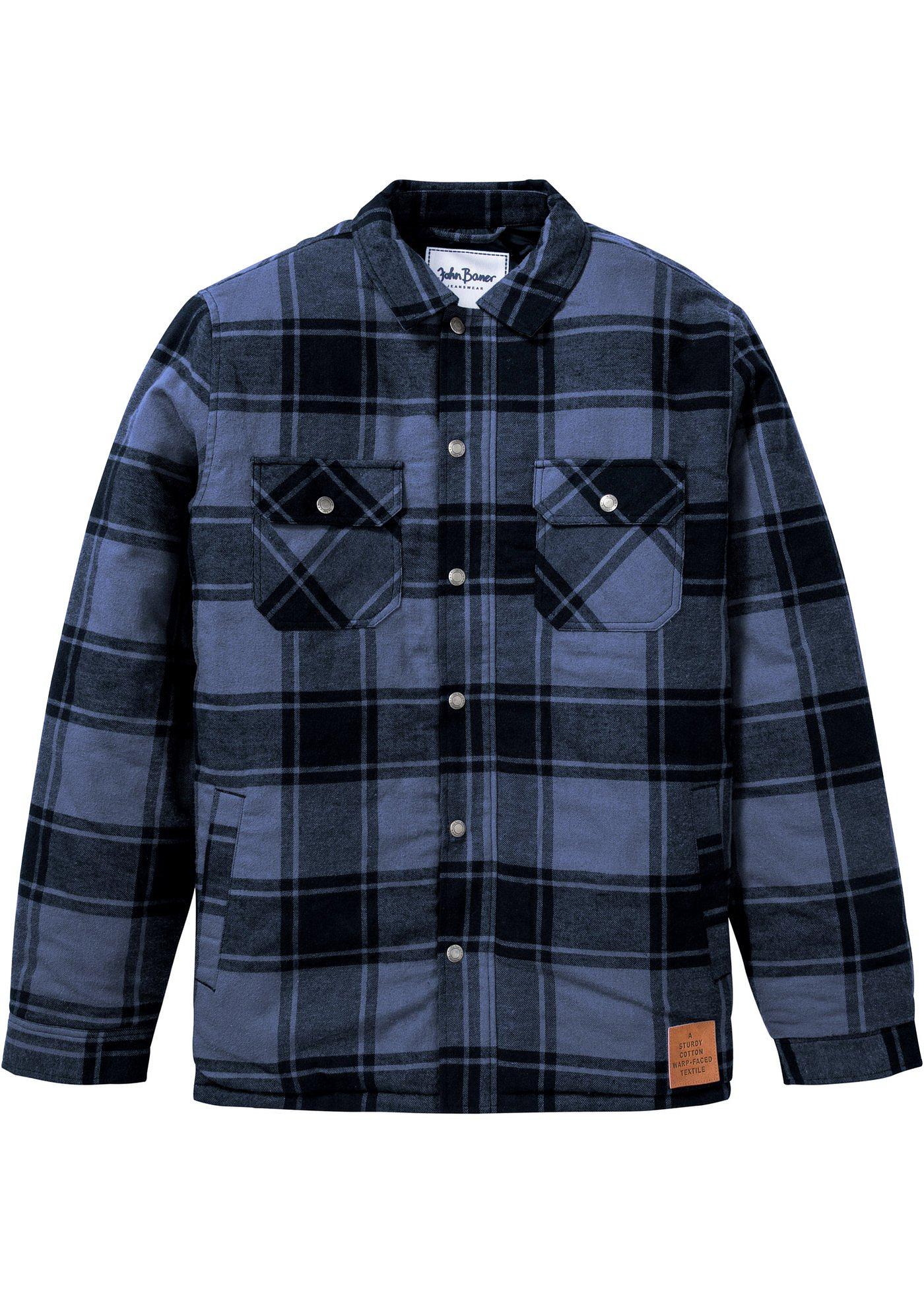 Veste-chemise en flanelle, rembourrée