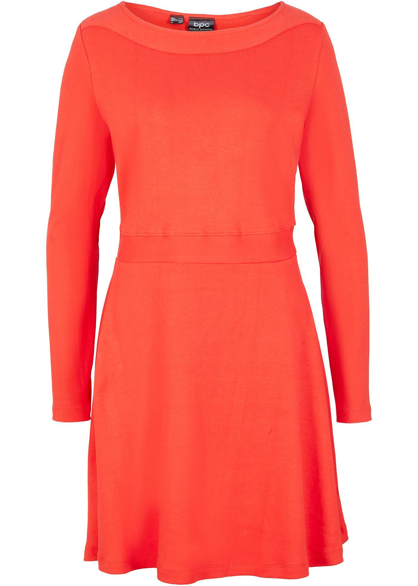 Robe en jersey à encolure bateau