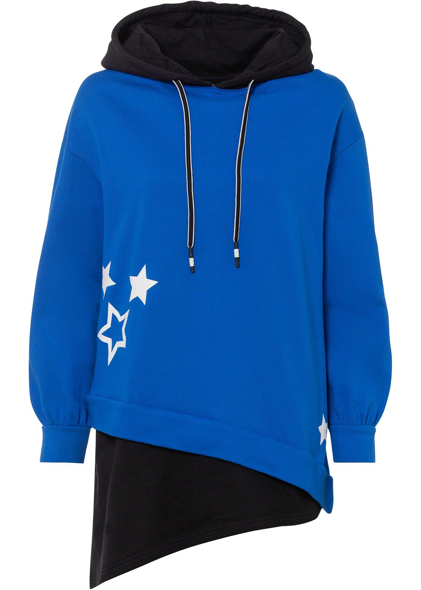 Sweat-shirt à capuche et base asymétrique