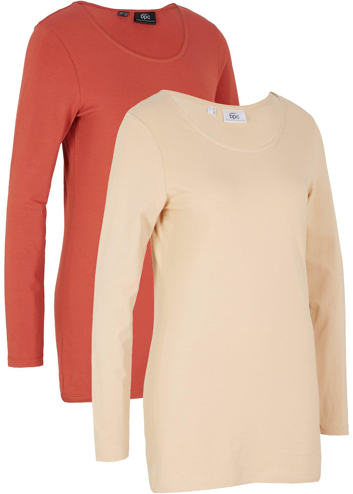 Lot de 2 T-shirts longs avec coton