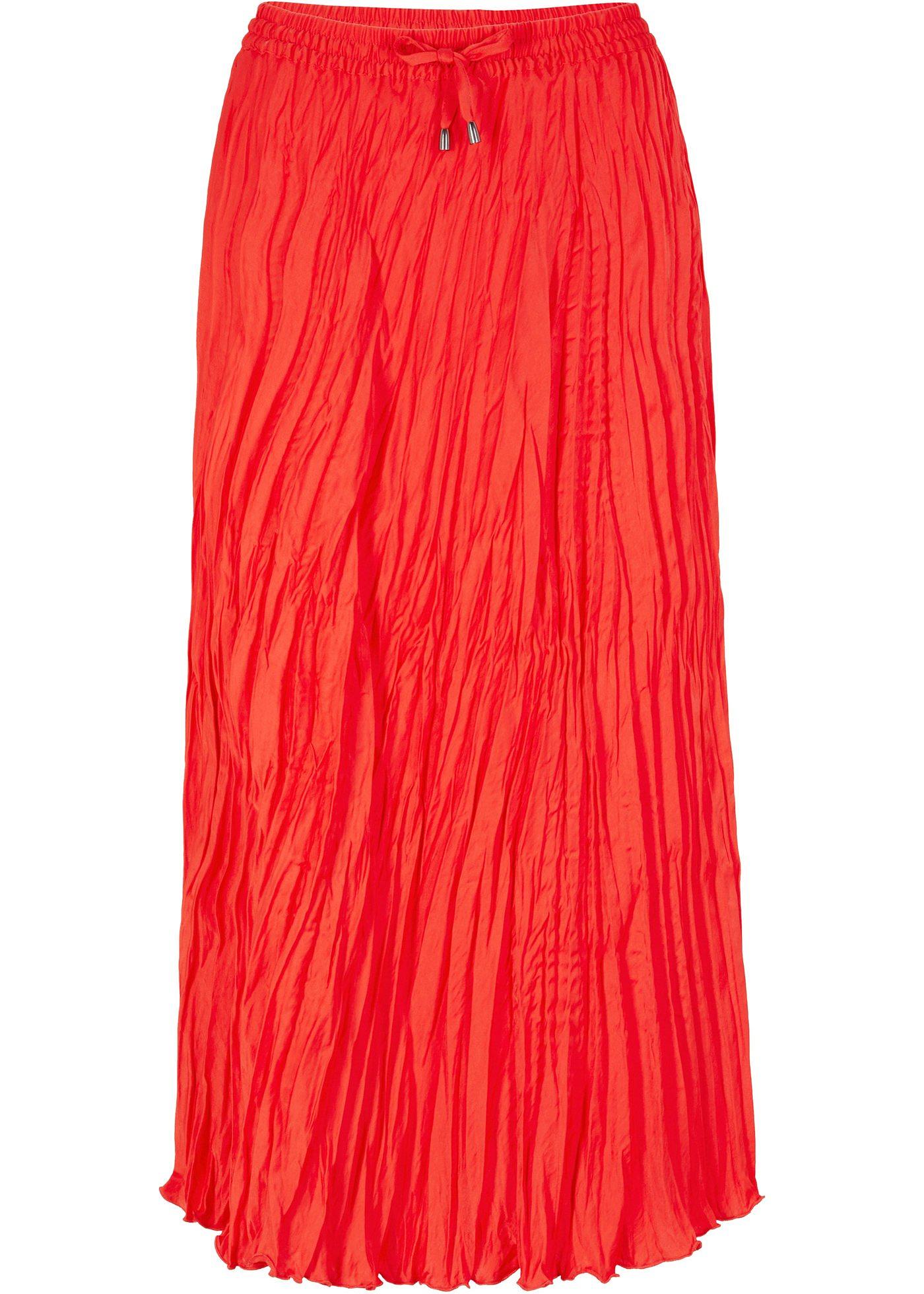 Jupe froissée en satin