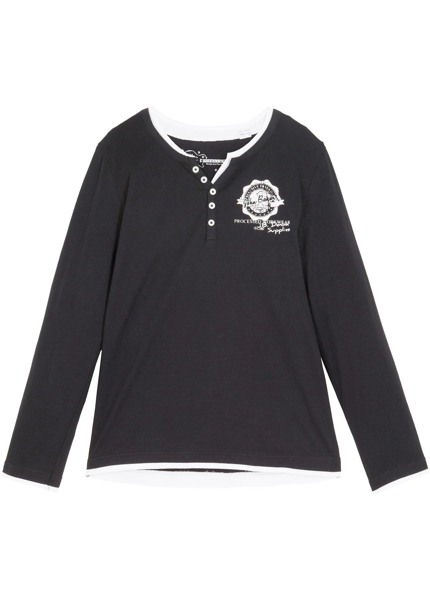 T-shirt col Henley garçon
