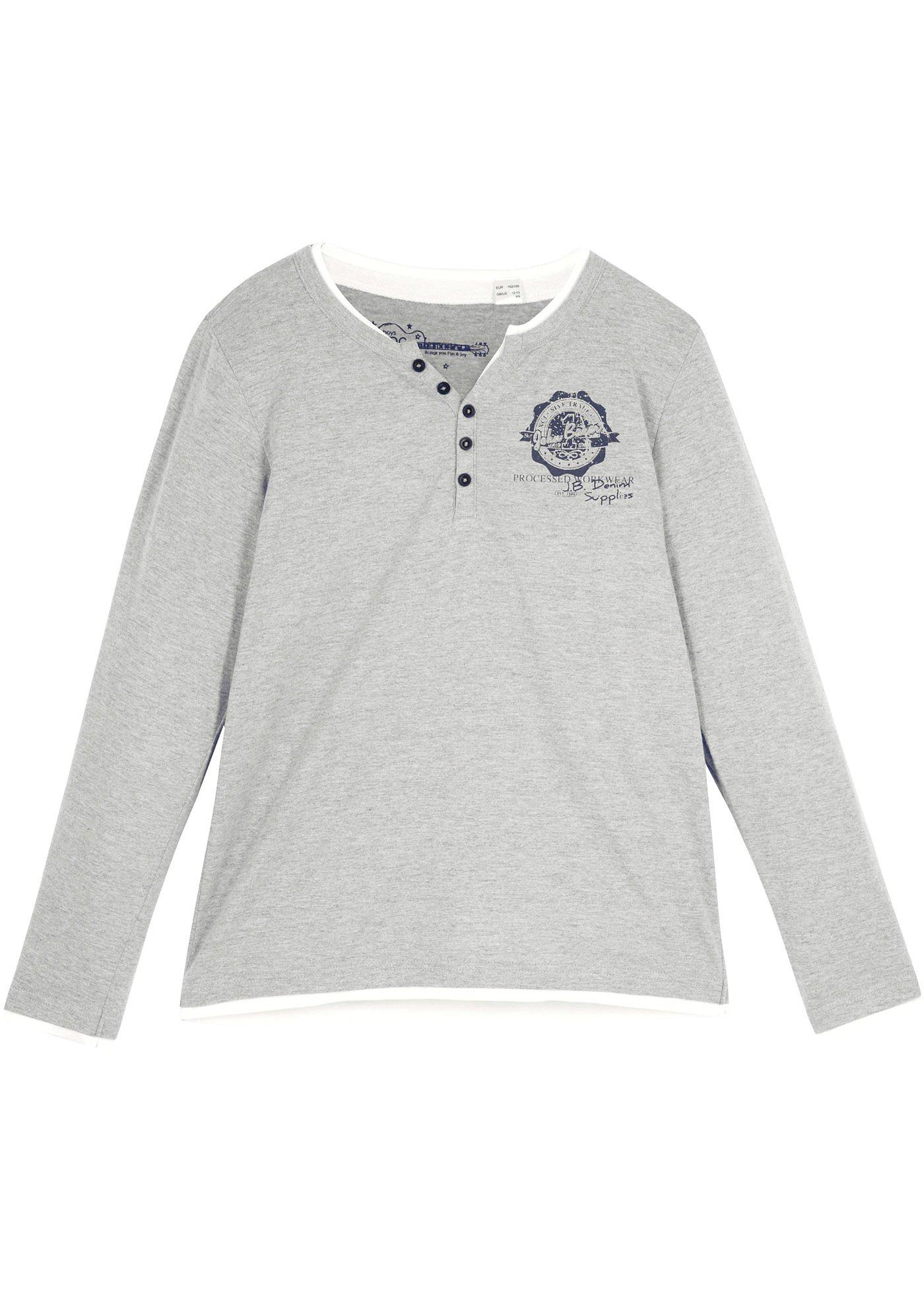 T-shirt col Henley garçon