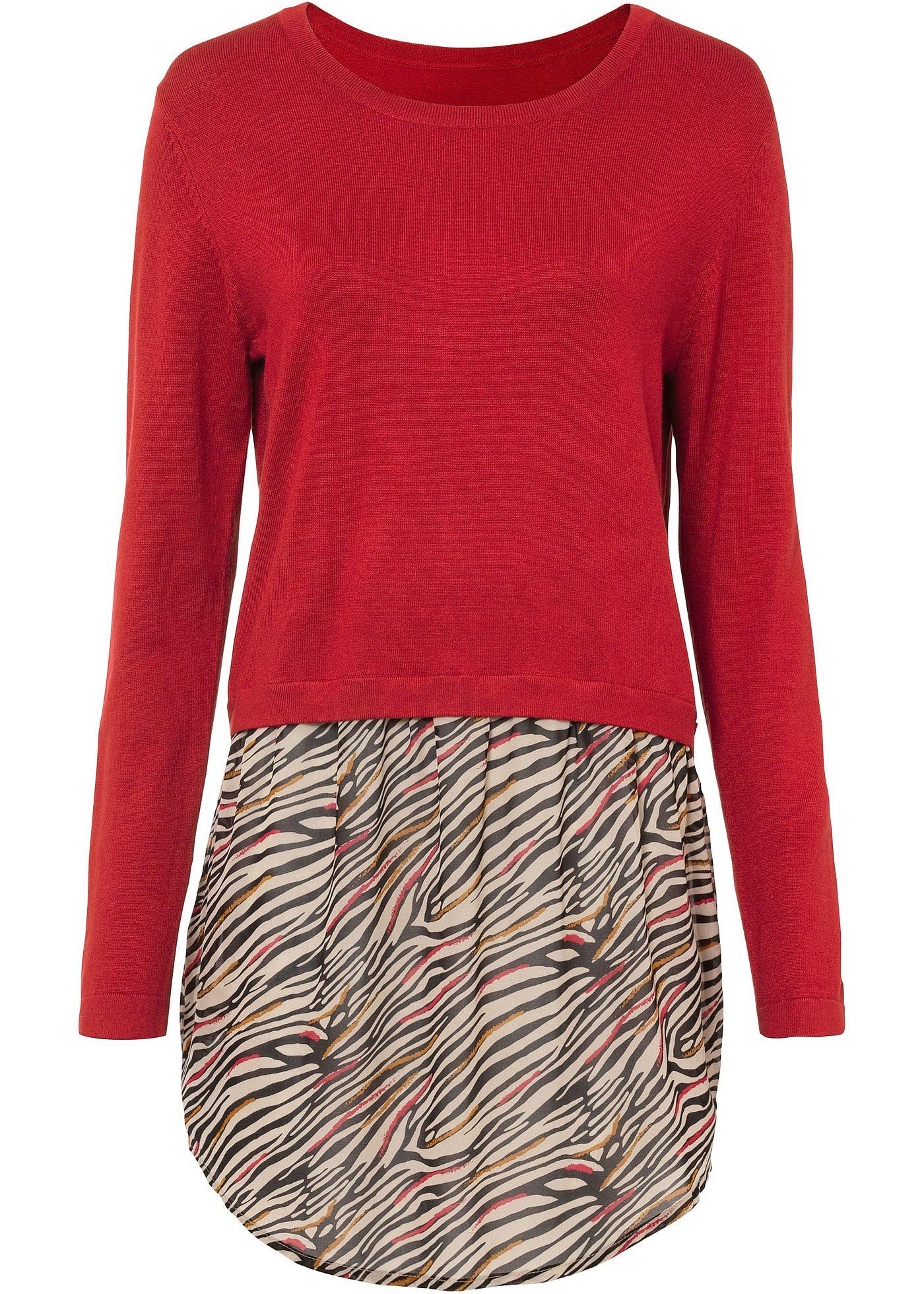 Pull avec empiècement jupe avec viscose durable