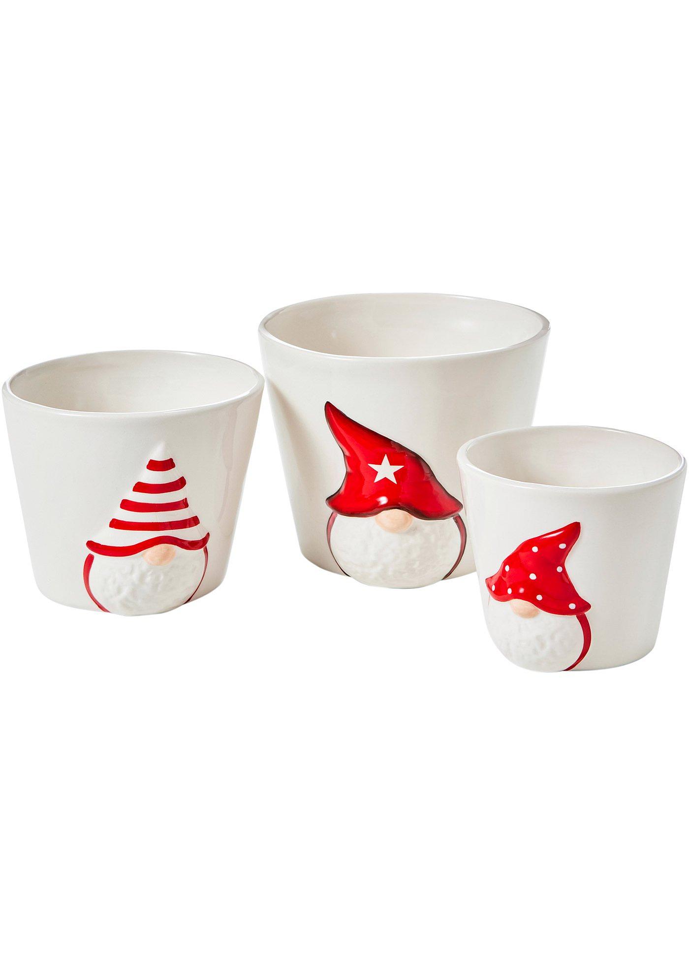 Cache-pot avec lutins (Ens. 3 pces.)