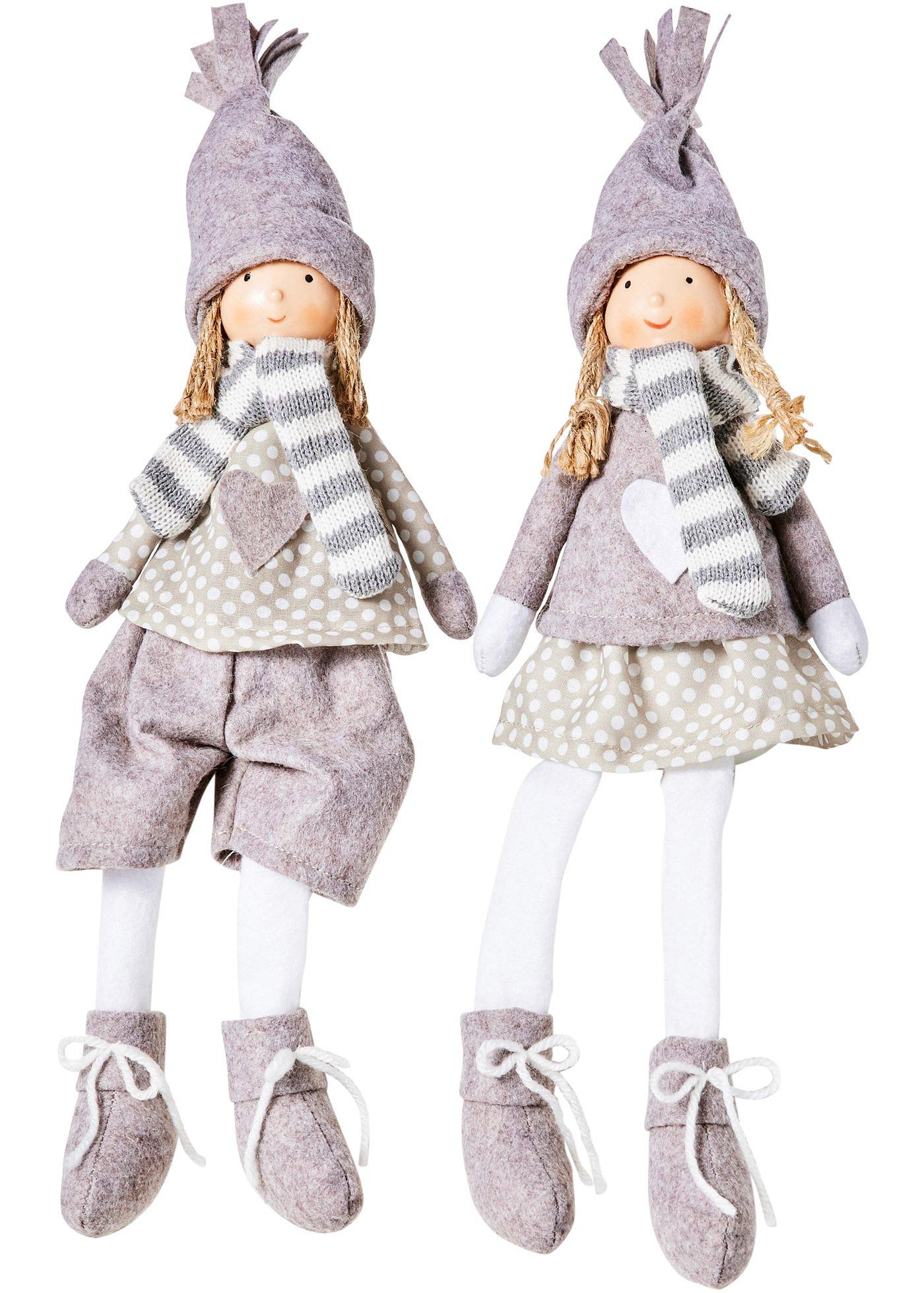 Lot de 2 figurines bord d'étagère Boy & Girl