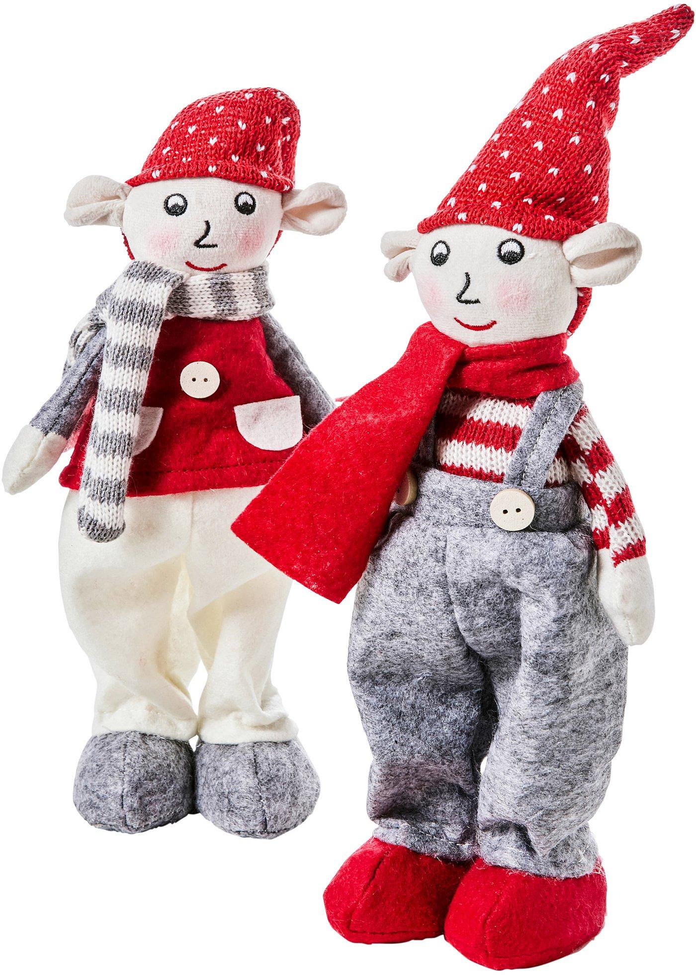 Lot de 2 figurines déco Noël kobold