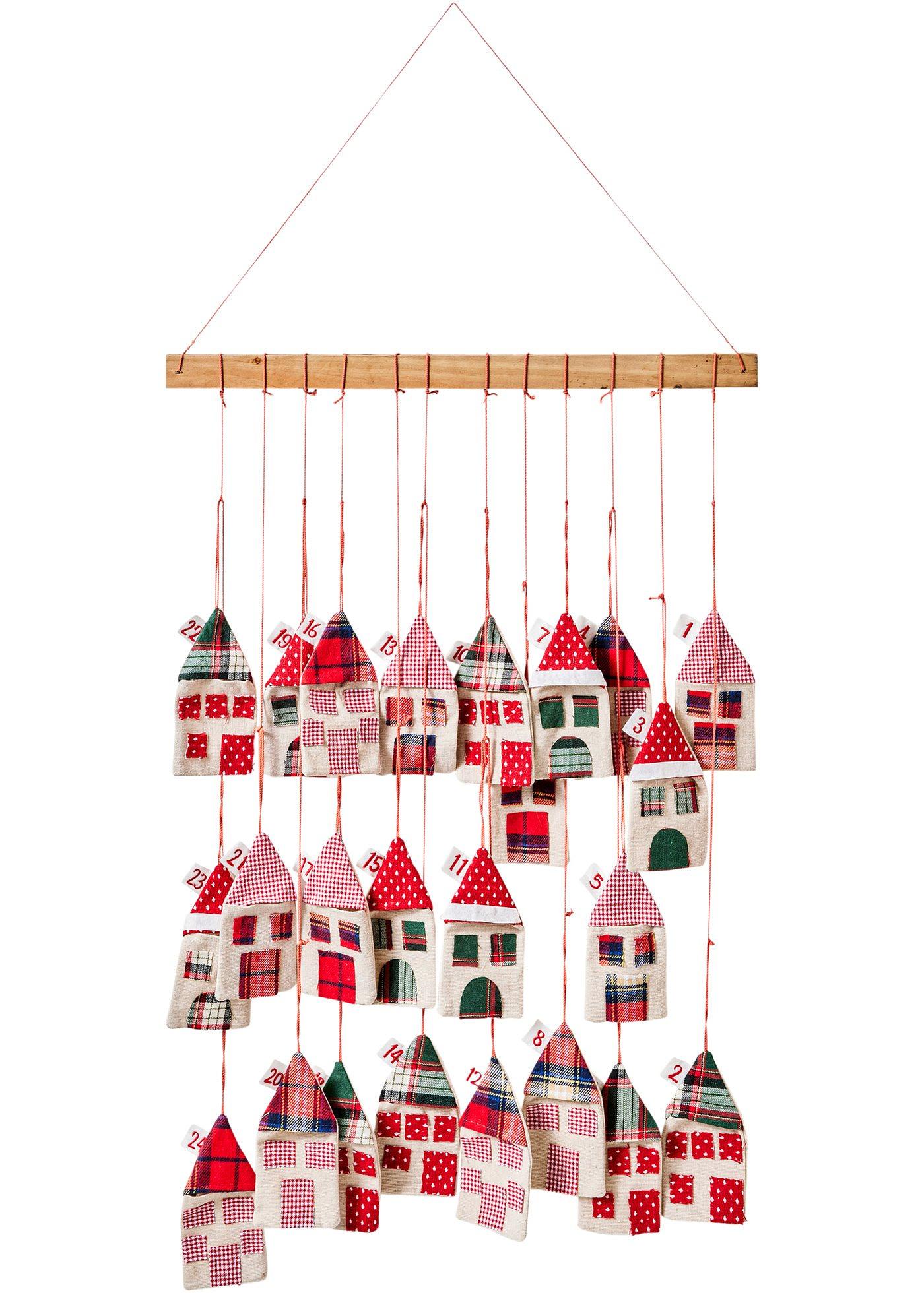Calendrier de l'Avent avec maisonnettes