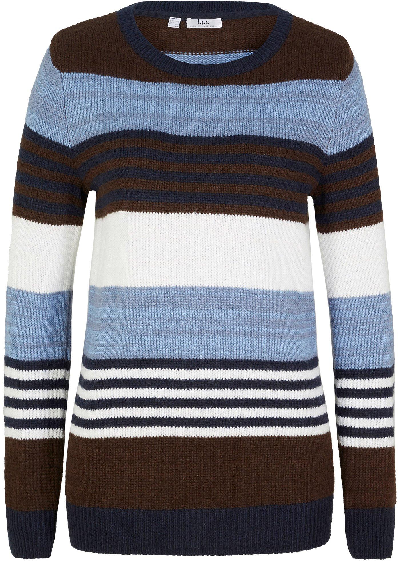 Pull en maille à rayures blocs