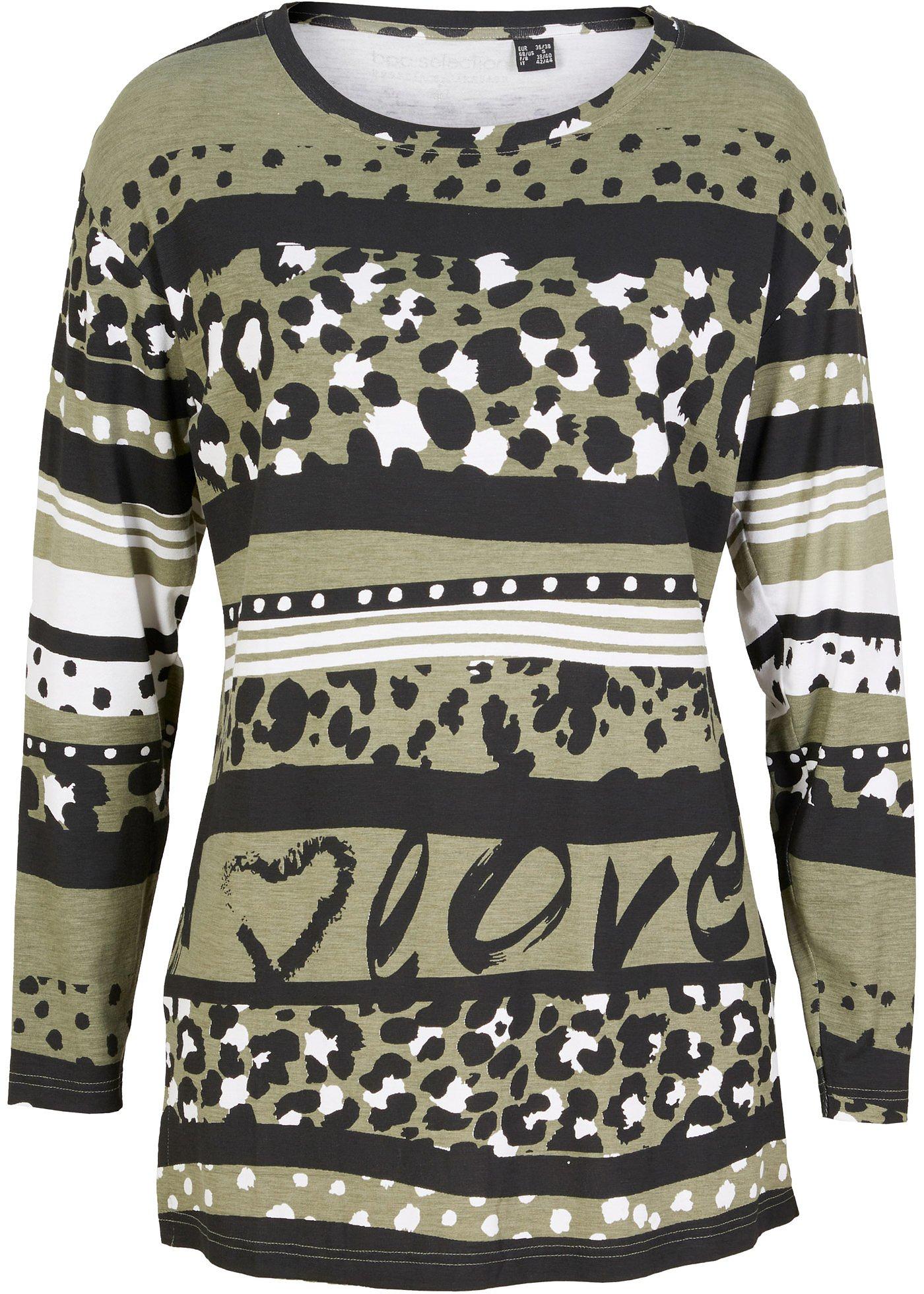 T-shirt manches chauve-souris à imprimé animal