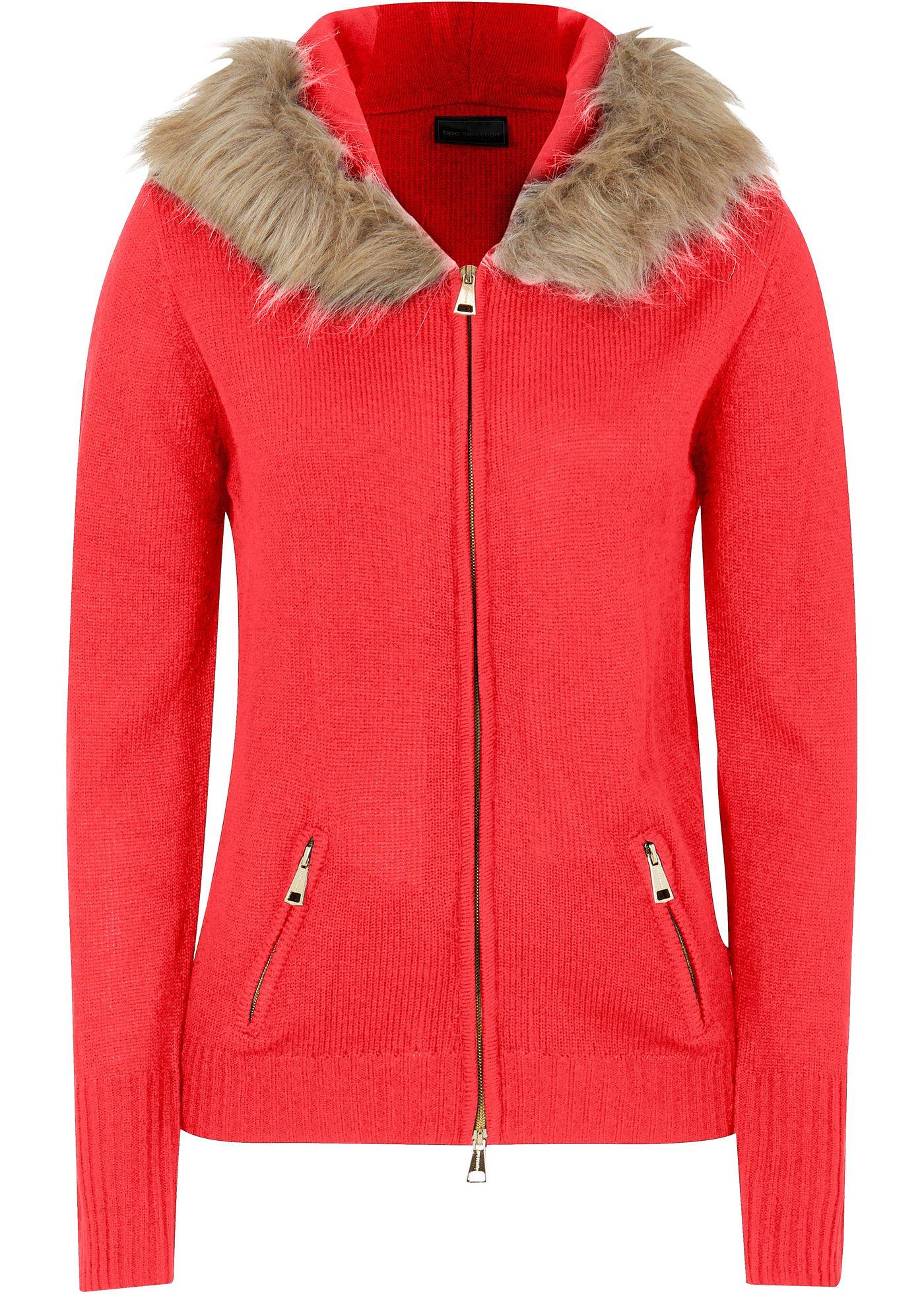 Gilet en maille avec synthétique imitation fourrure