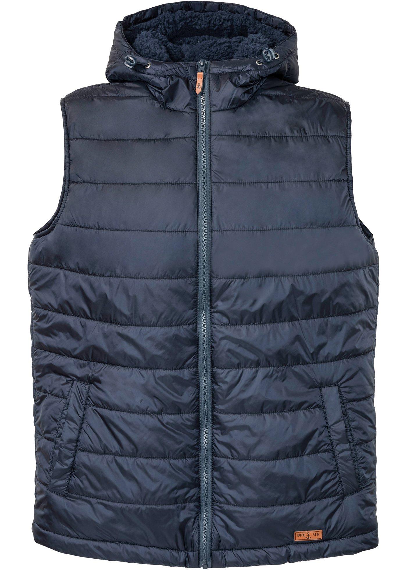 Gilet matelassé sans manches avec polyester recyclé et doublure peluche