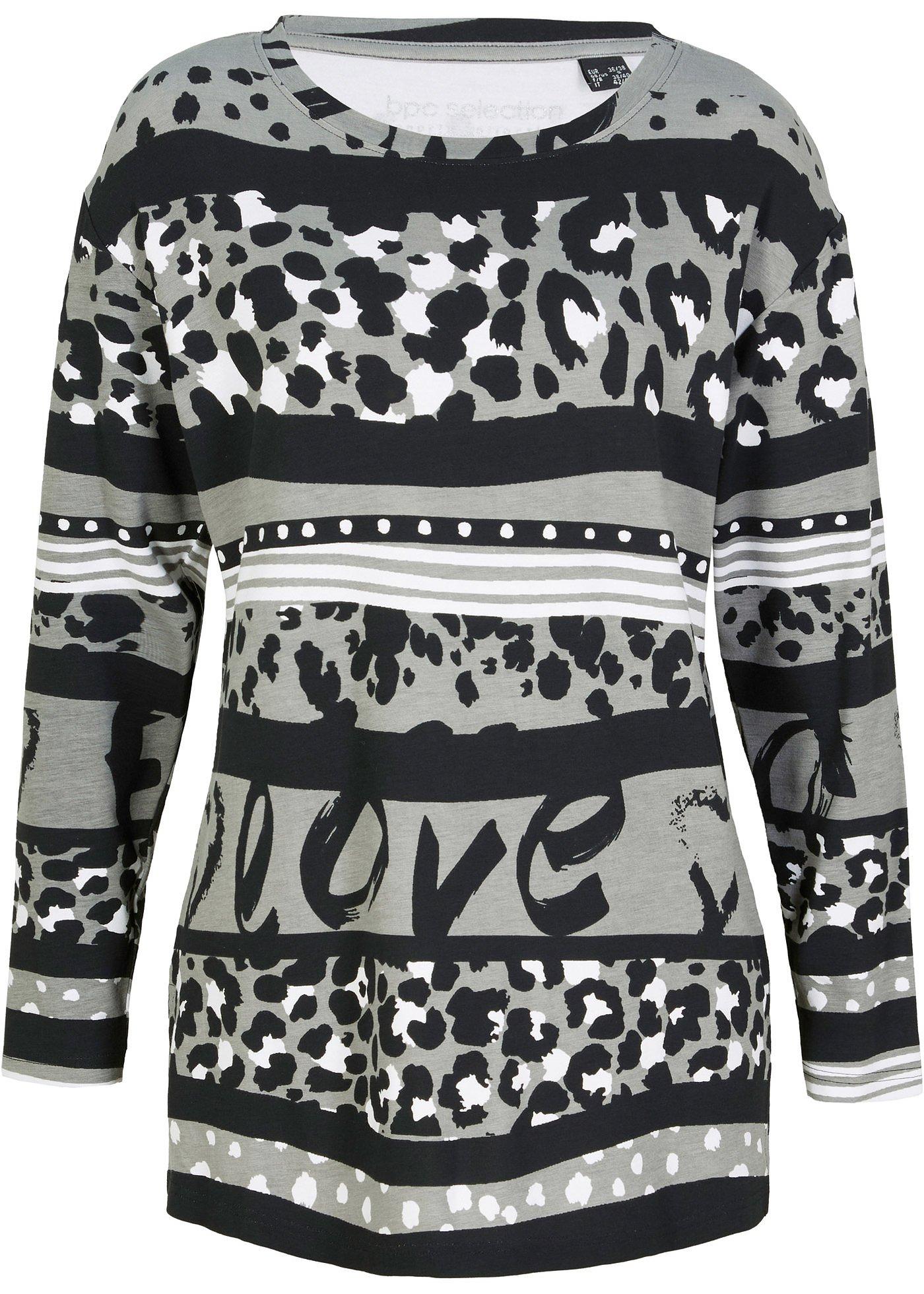 T-shirt manches chauve-souris à imprimé animal