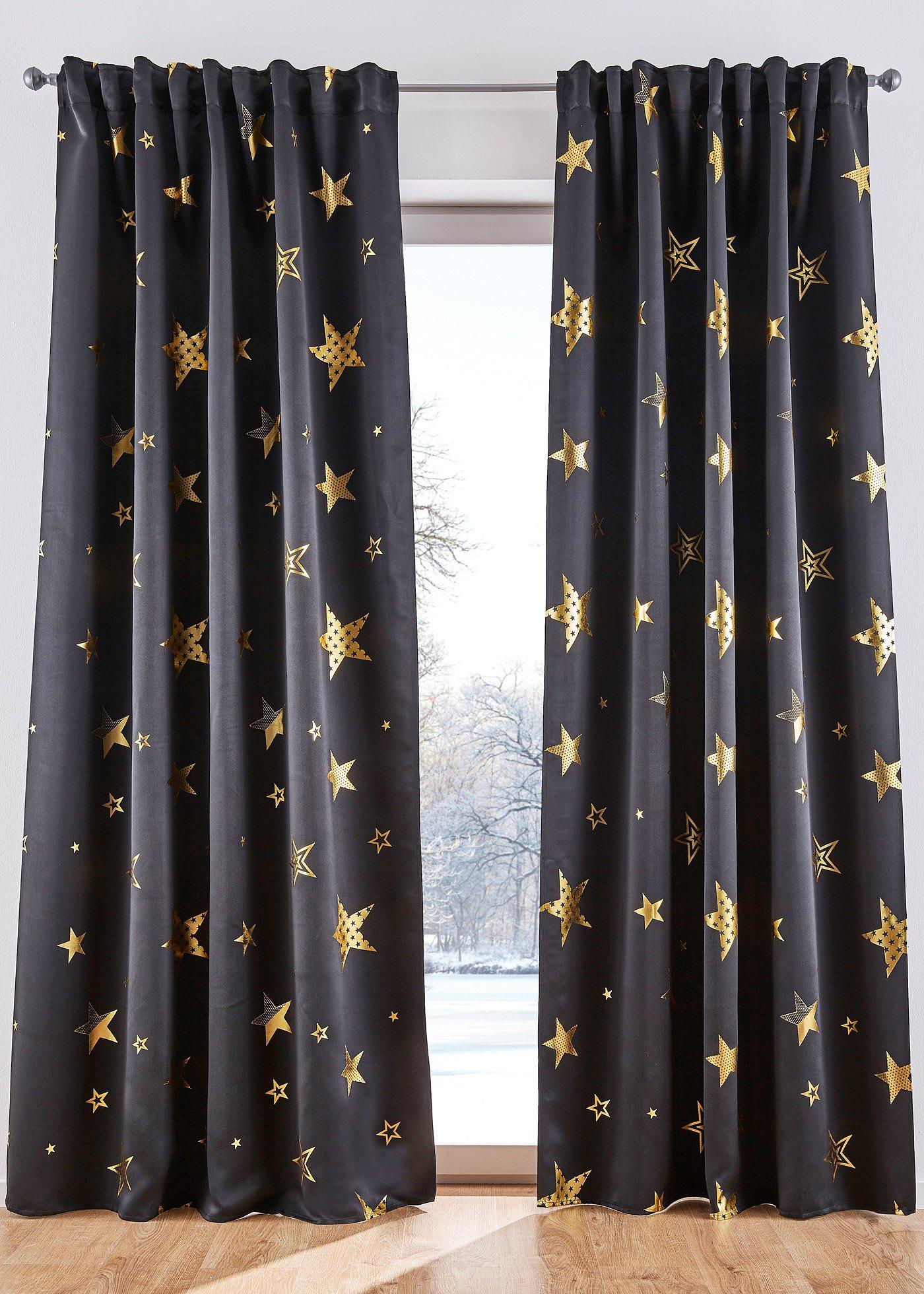 Panneau occultant avec imprimé en feuille métallisée (1 pce.)