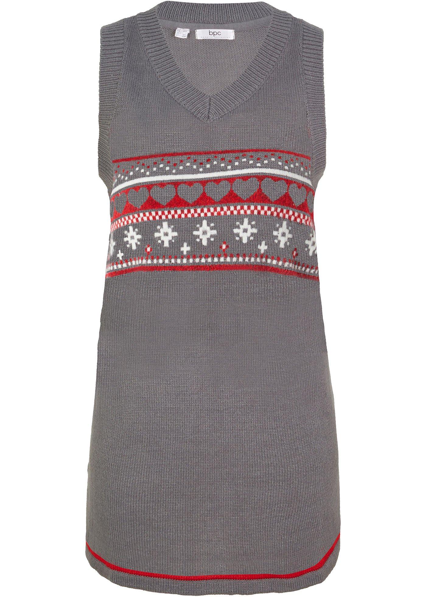 Pull long sans manches à motif norvégien