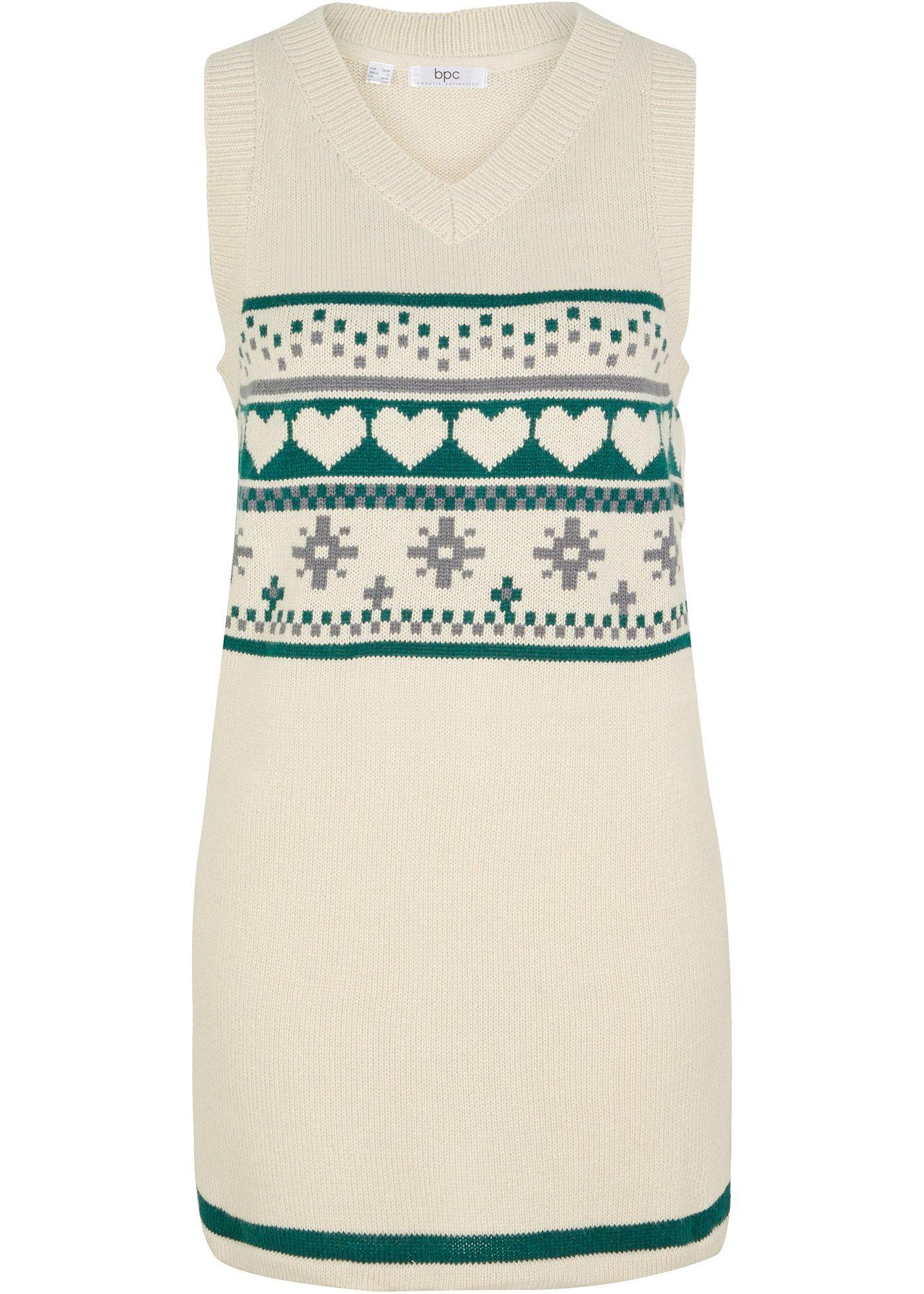 Pull long sans manches à motif norvégien