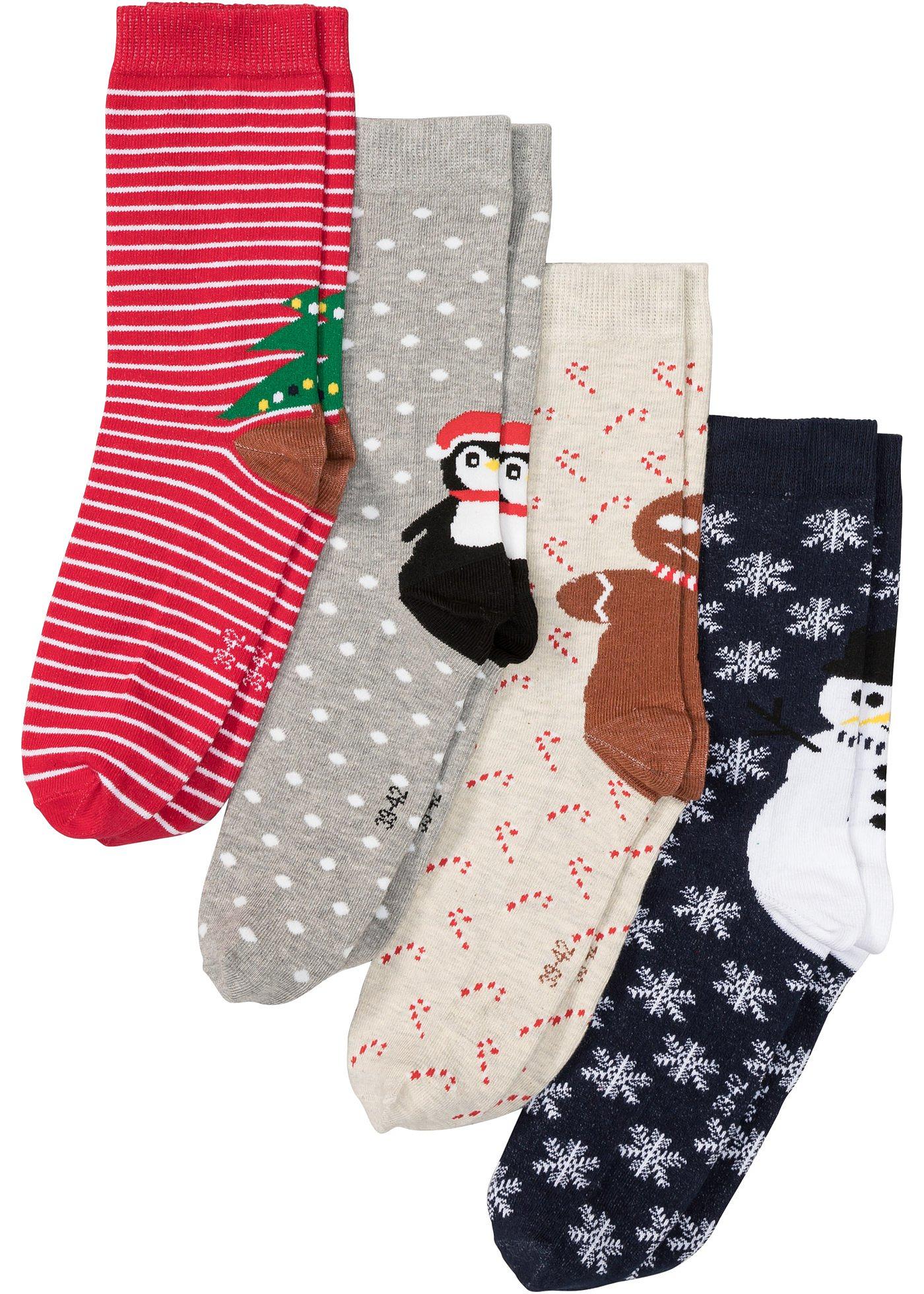 Lot de 4 paires de chaussettes avec coton bio, avec carte cadeau