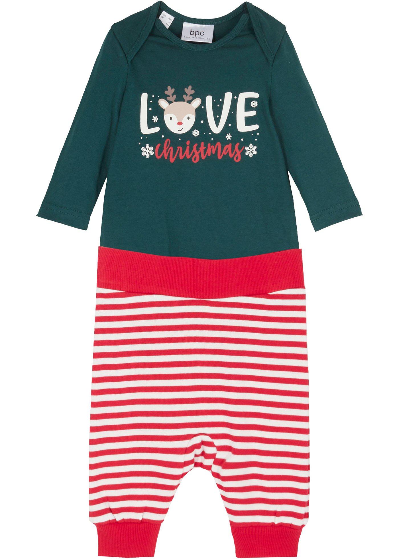 Body manches longues et pantalon sweat bébé en coton (Ens. 2 pces.)