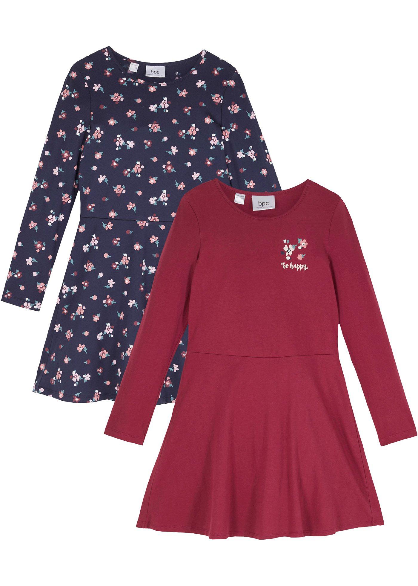 Lot de 2 robes en jersey fille