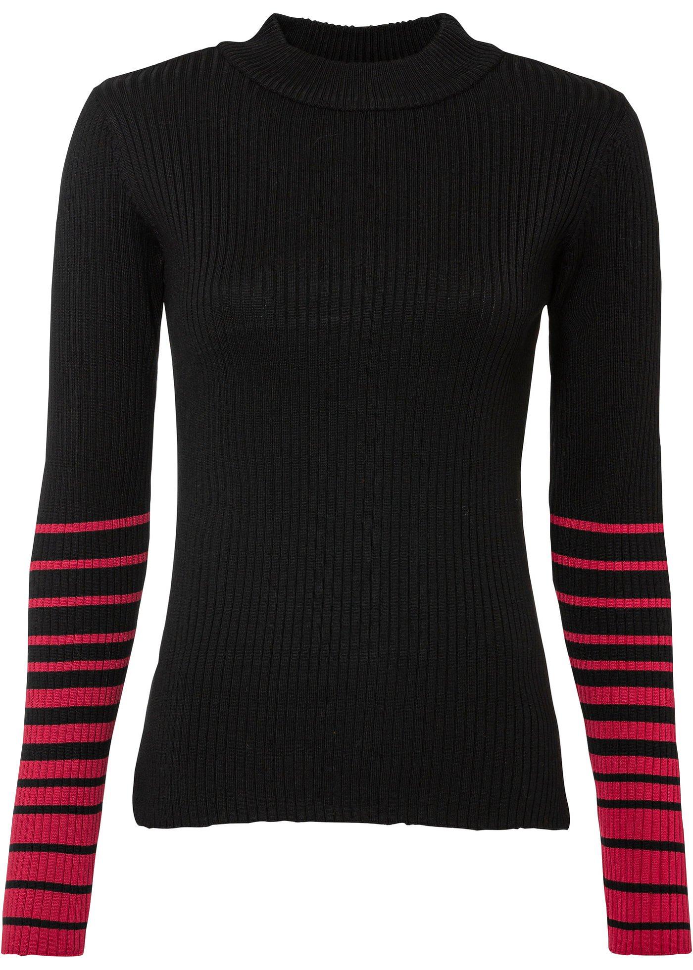 Pull côtelé avec rayures