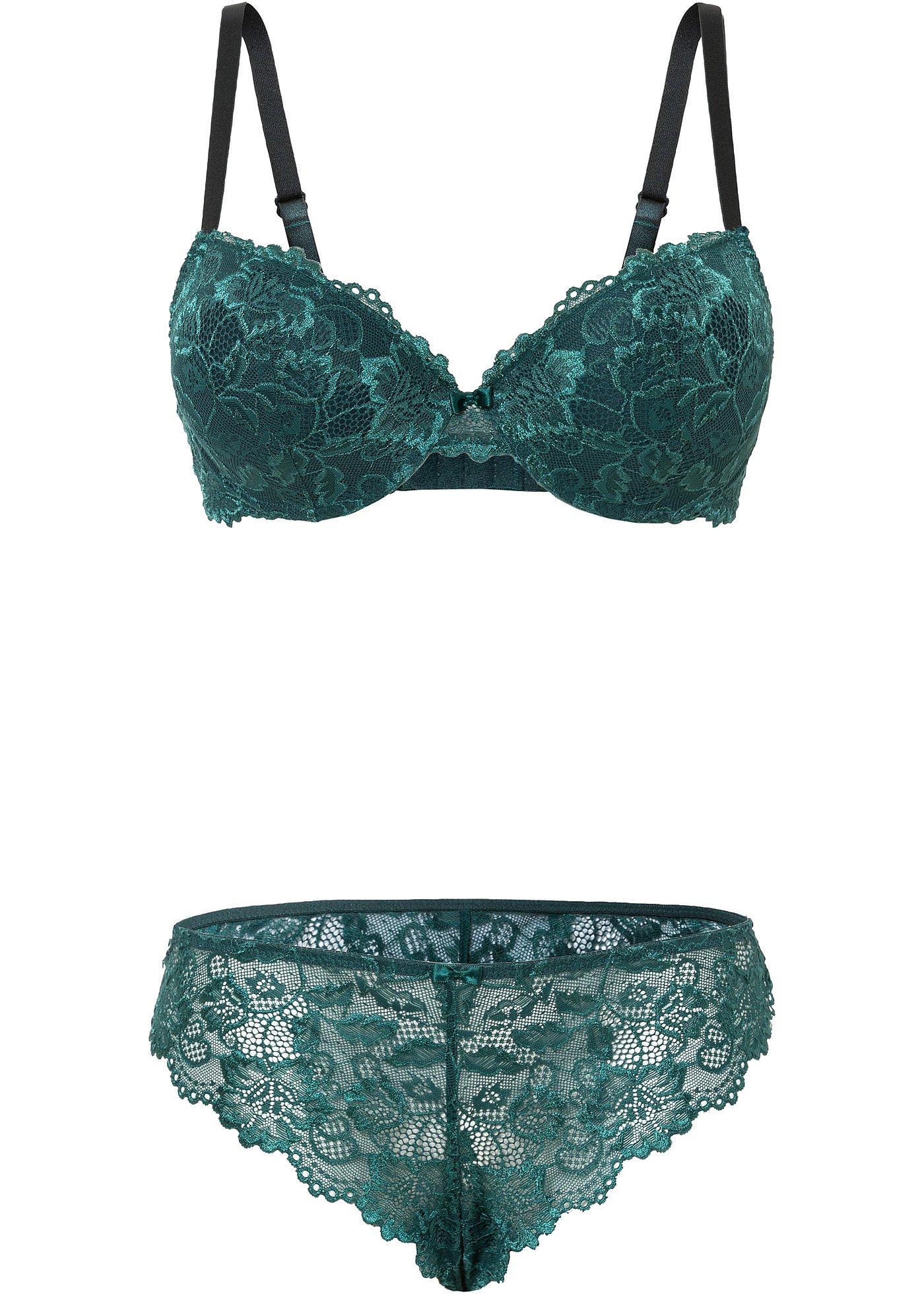 Soutien-gorge à coques + string (Ens. 2 pces.)