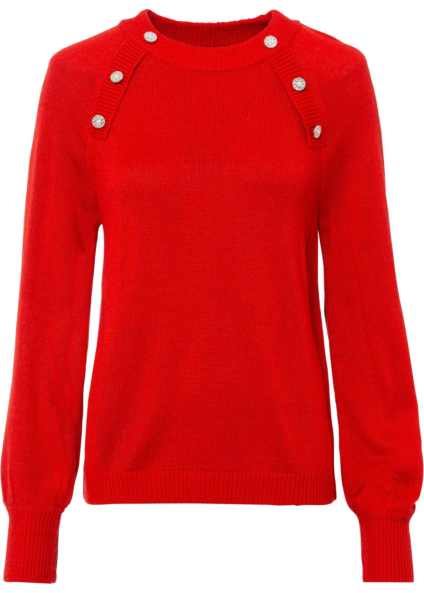 Pull avec boutons bijoux