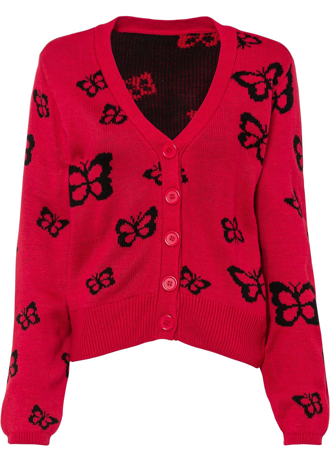 Gilet en maille avec motif papillon