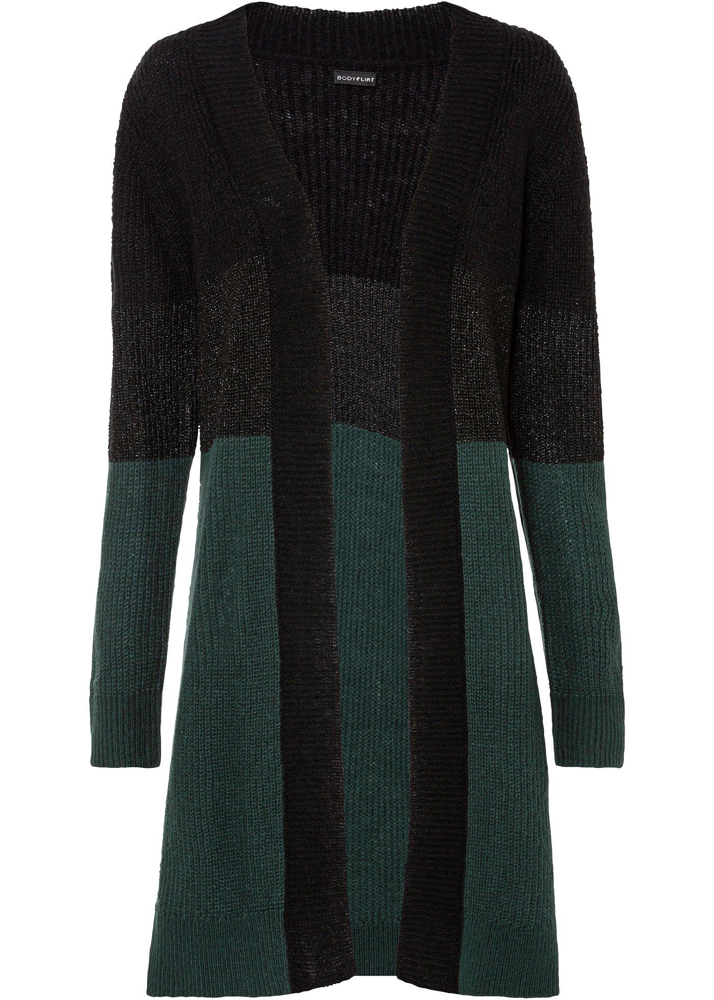 Gilet long en maille avec effet brillant