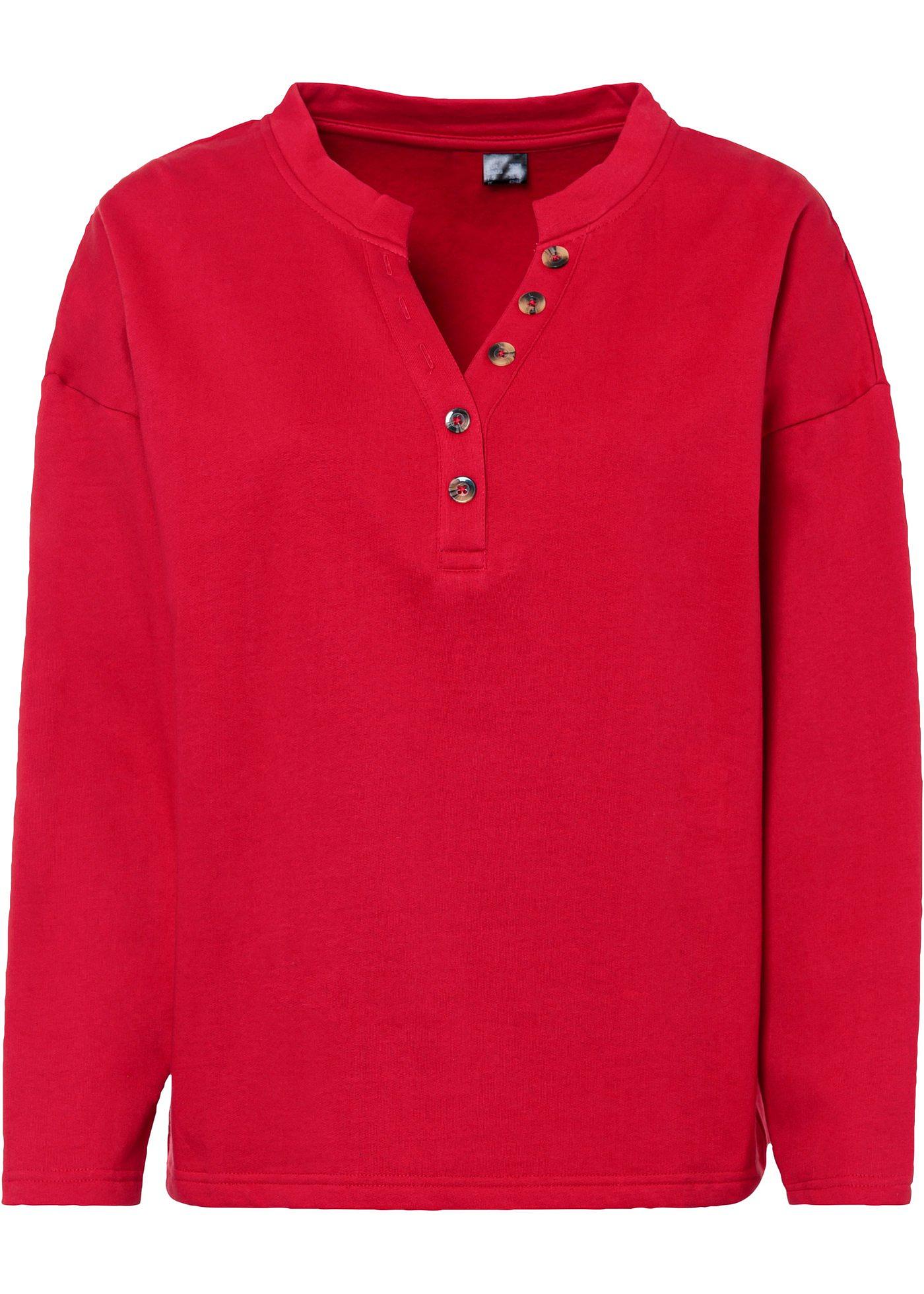 Sweat-shirt avec patte de boutonnage