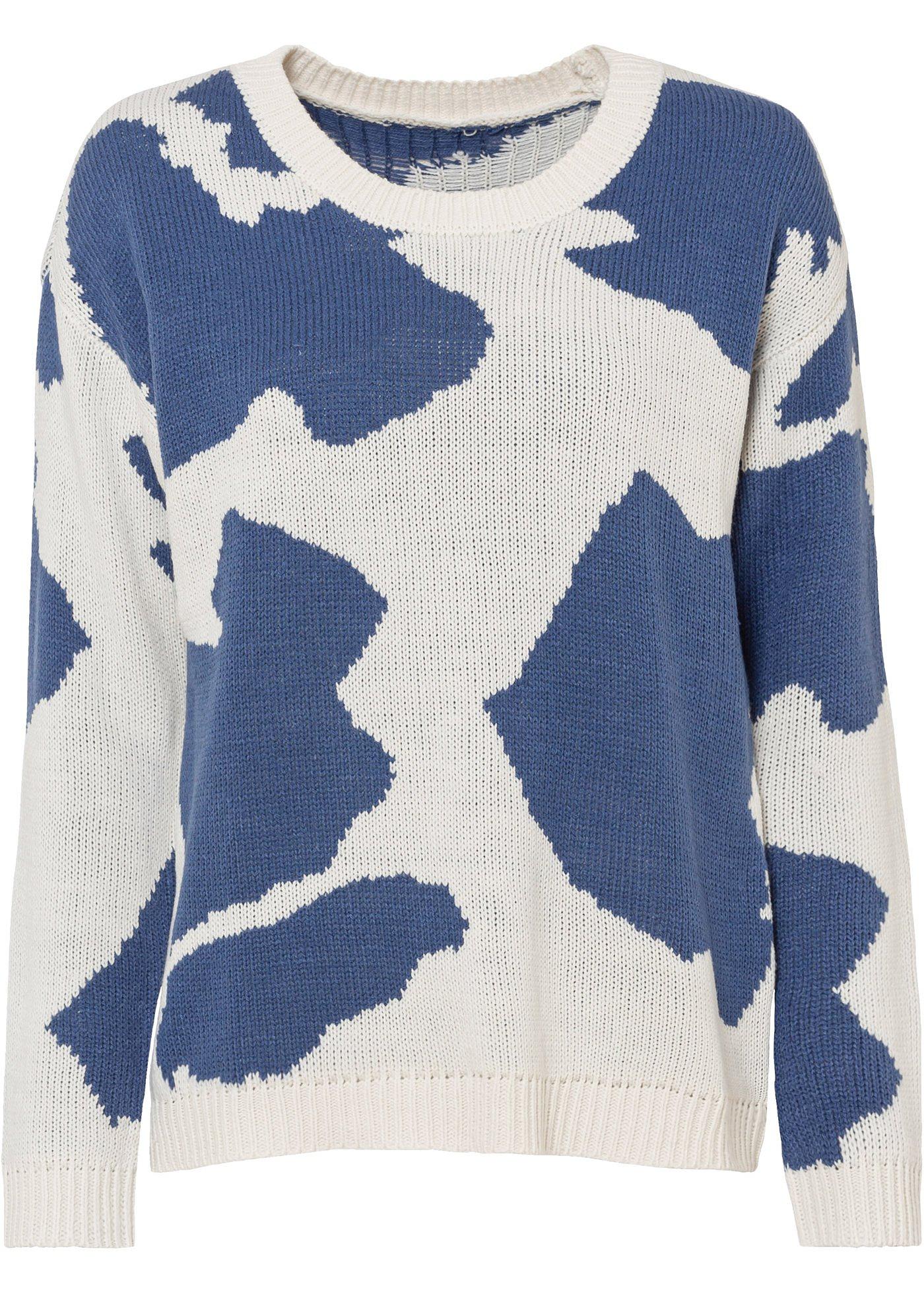 Pull en maille avec imprimé animal