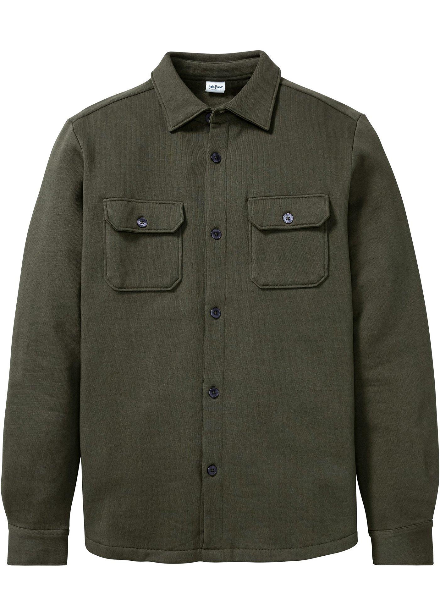 Veste en sweat style chemise