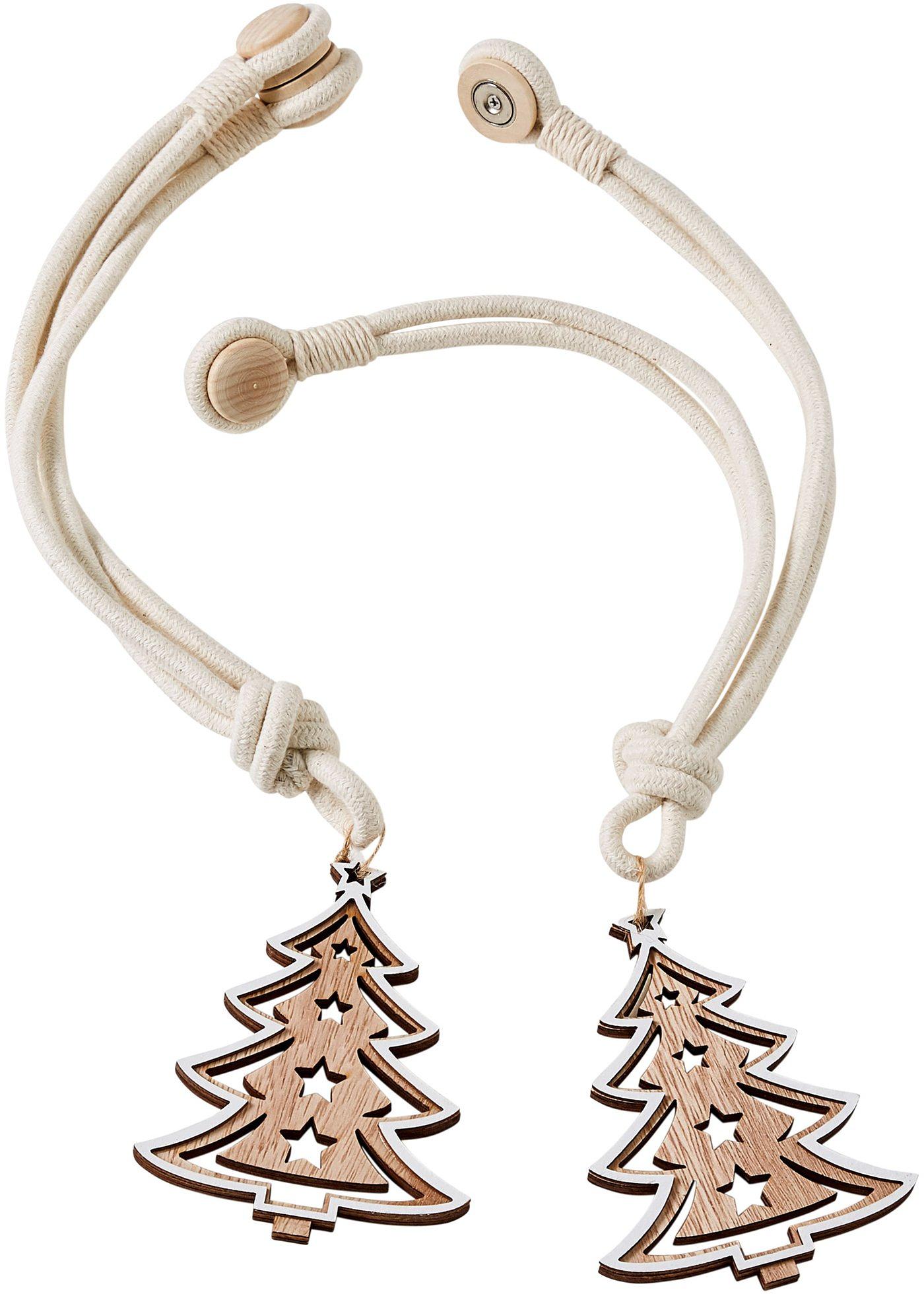 Lot de 2 embrasses motif sapin